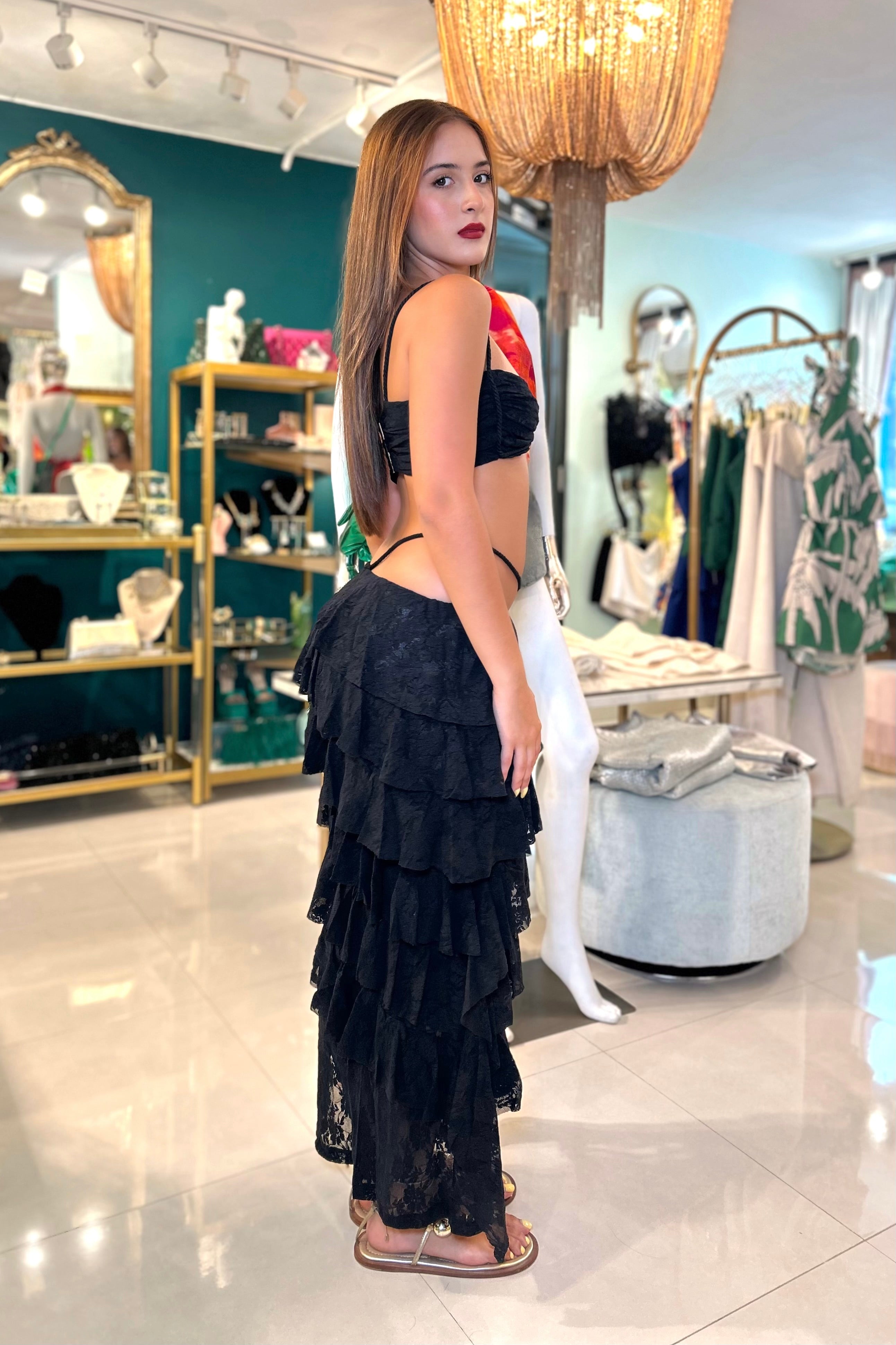 NAIA MESH SKIRT SET