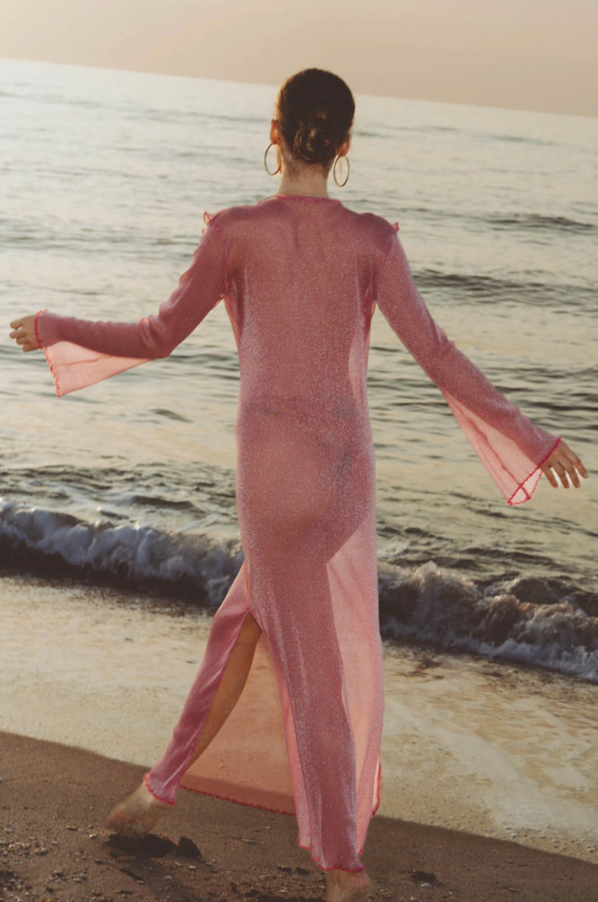 ANTONIA FUCSIA RUFFLED COVER UP