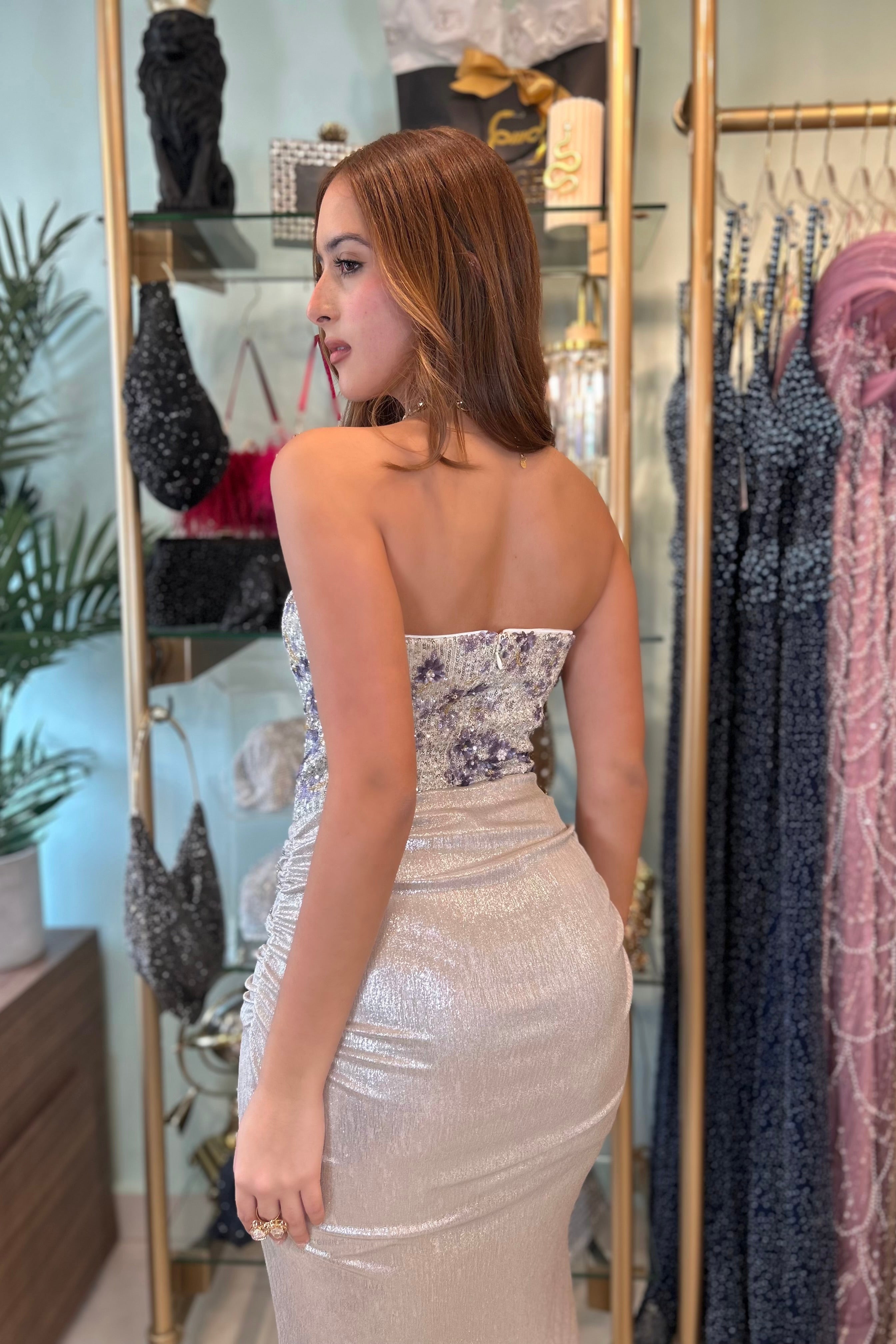 BETTY FLORAL SEQUINED BODYSUIT