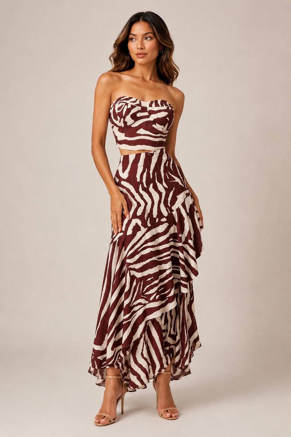 RAINA CHOCOLATE ZEBRA SET