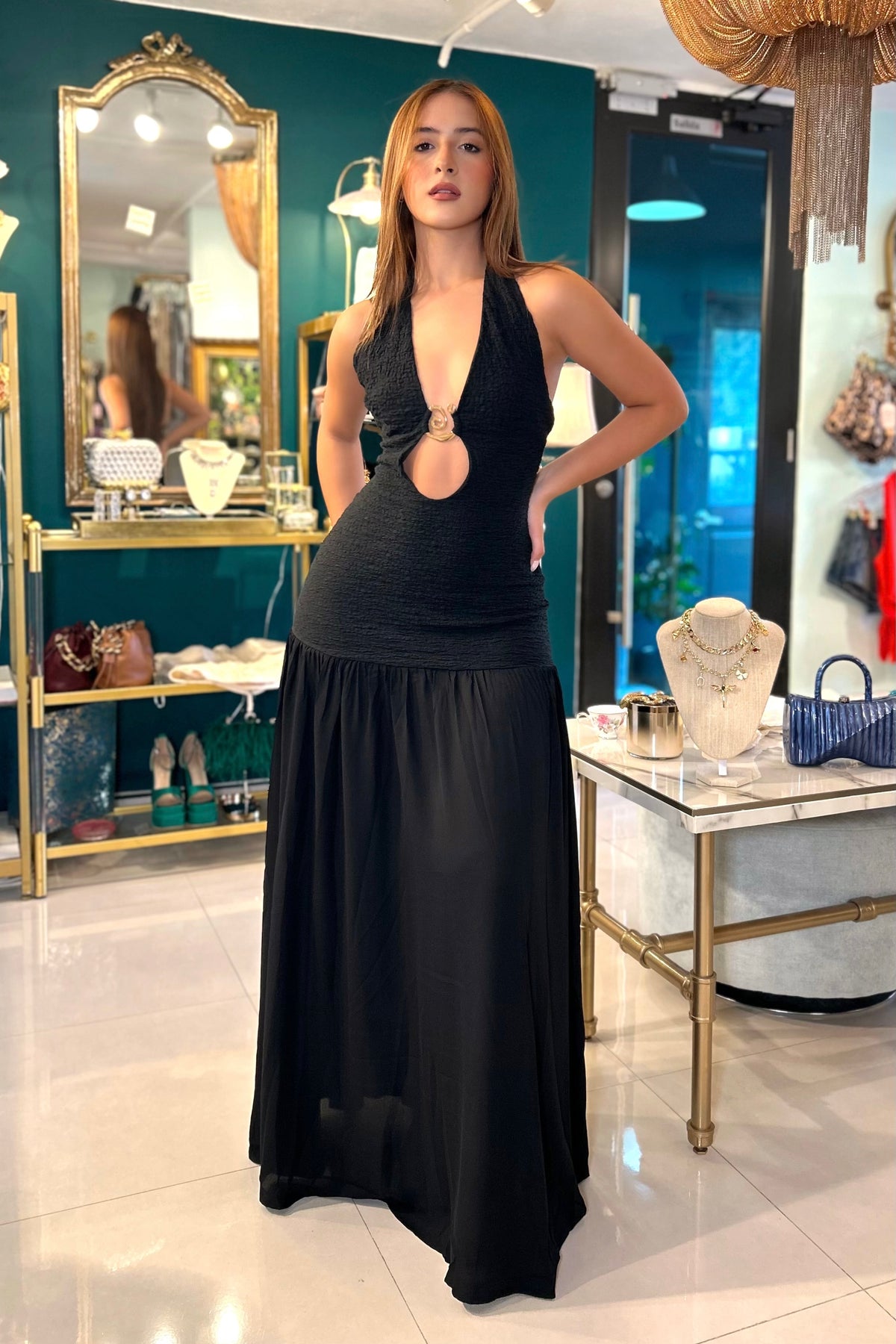 YAEL V-NECK DRESS