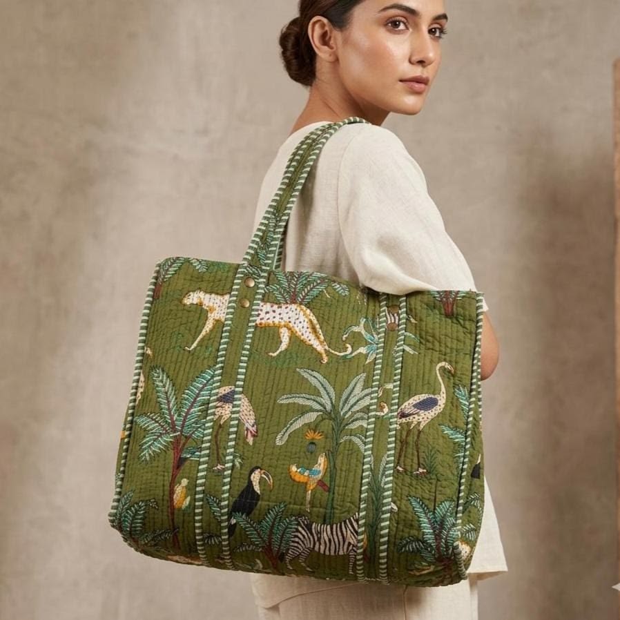TROPICAL TOTE BAG /LARGE