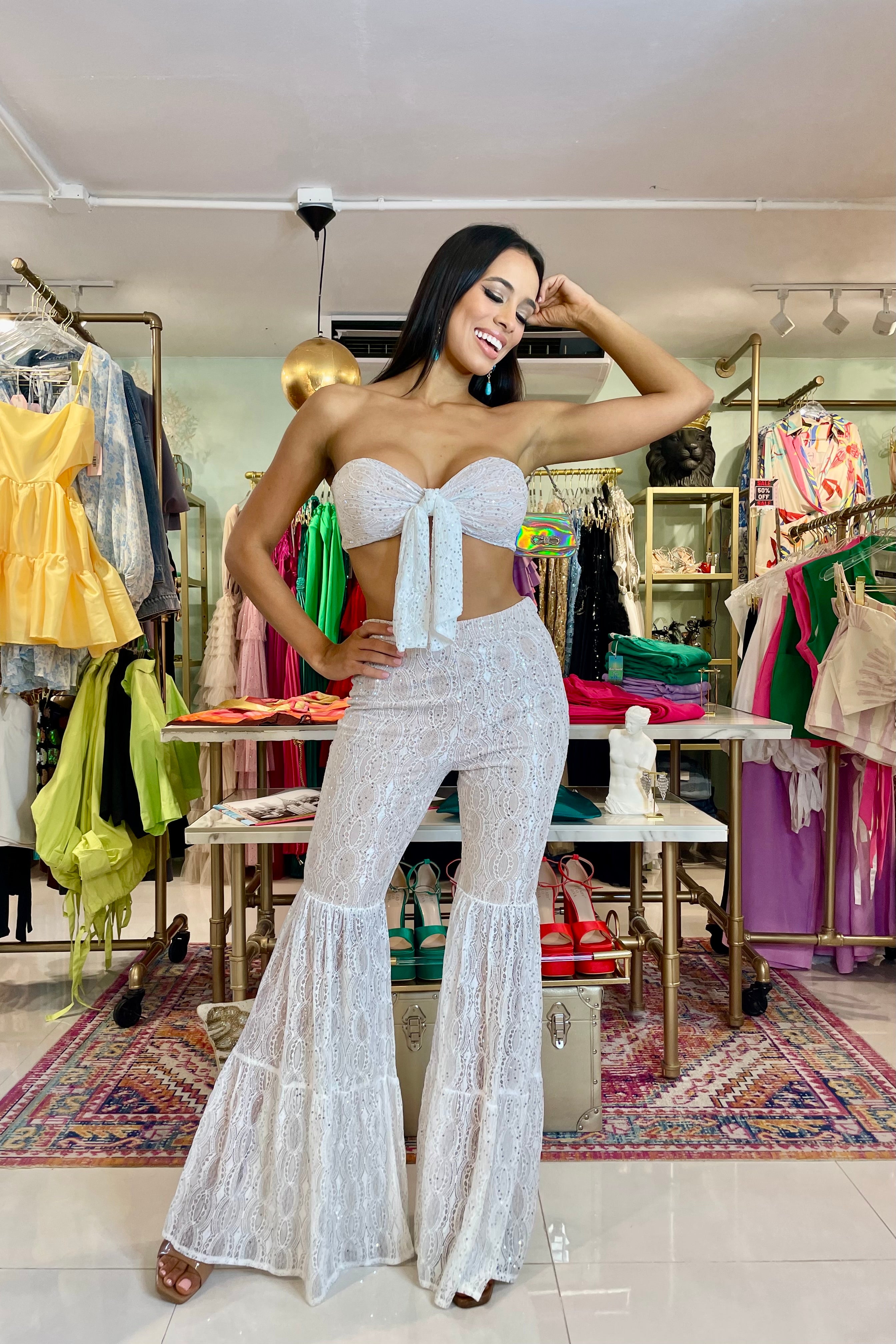 DOLLY WHITE PANT SET