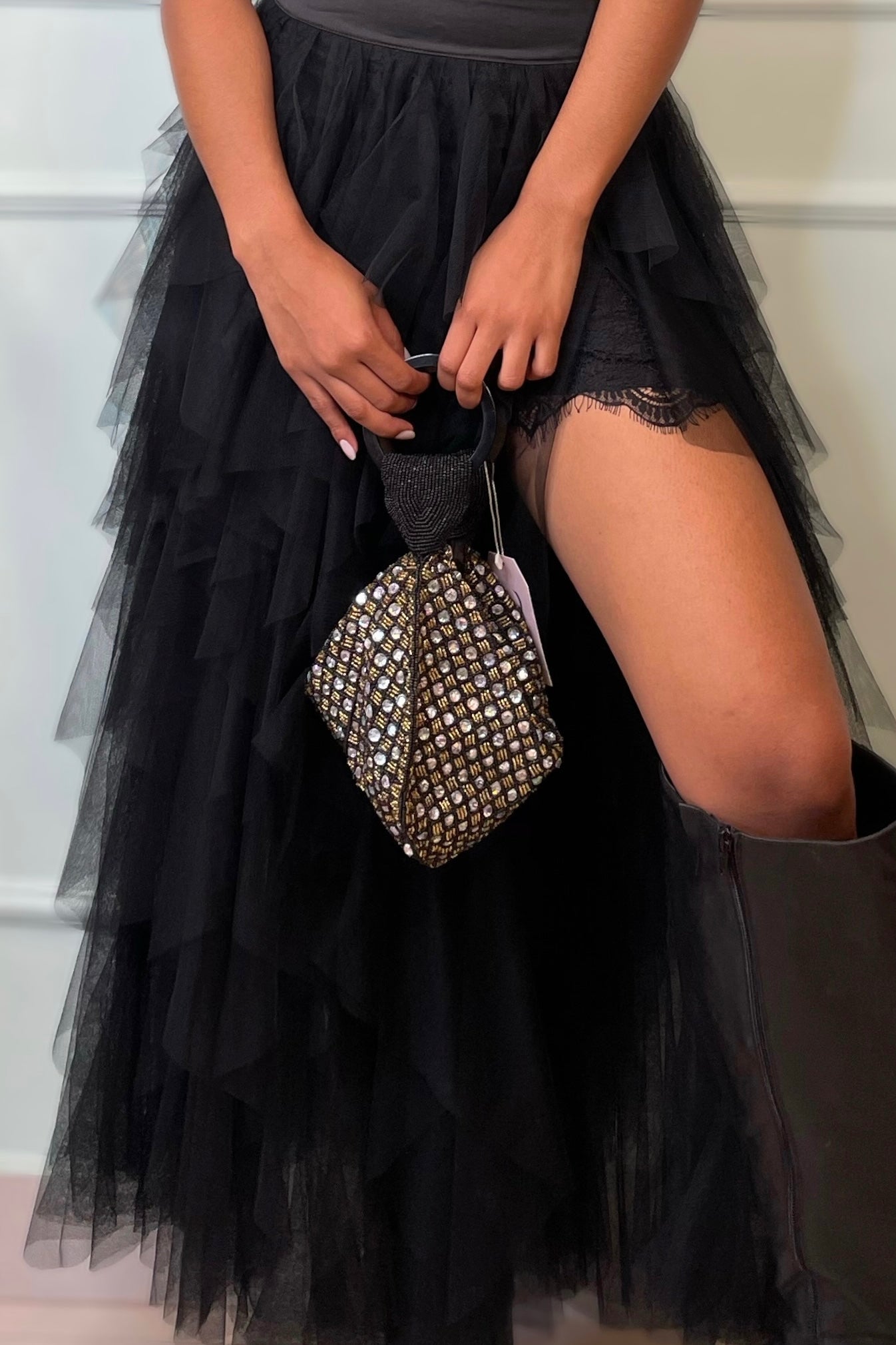 LUNA BLACK & SILVER CRYSTAL