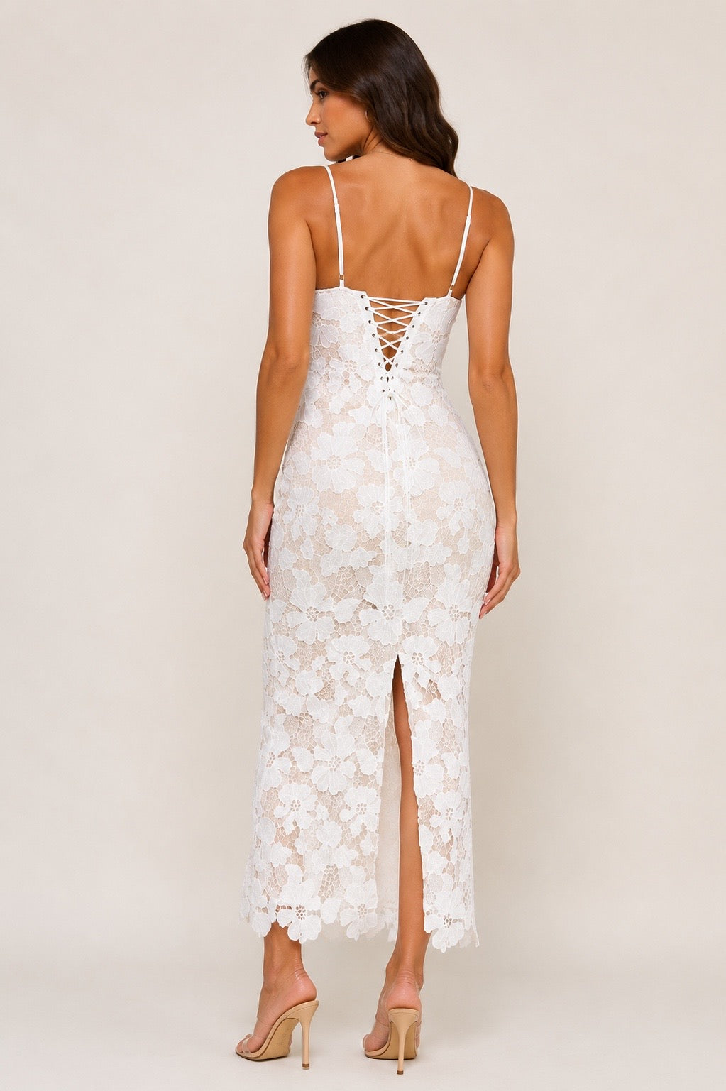 YENILZA LACE CORSET MAXI DRESS