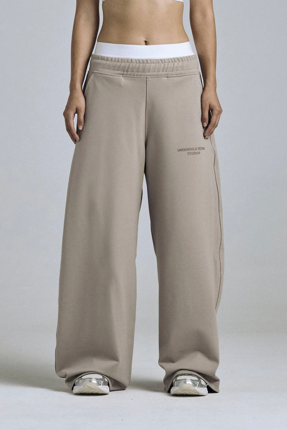 W BASIC WIDE STRAIGHTPANTS SAND