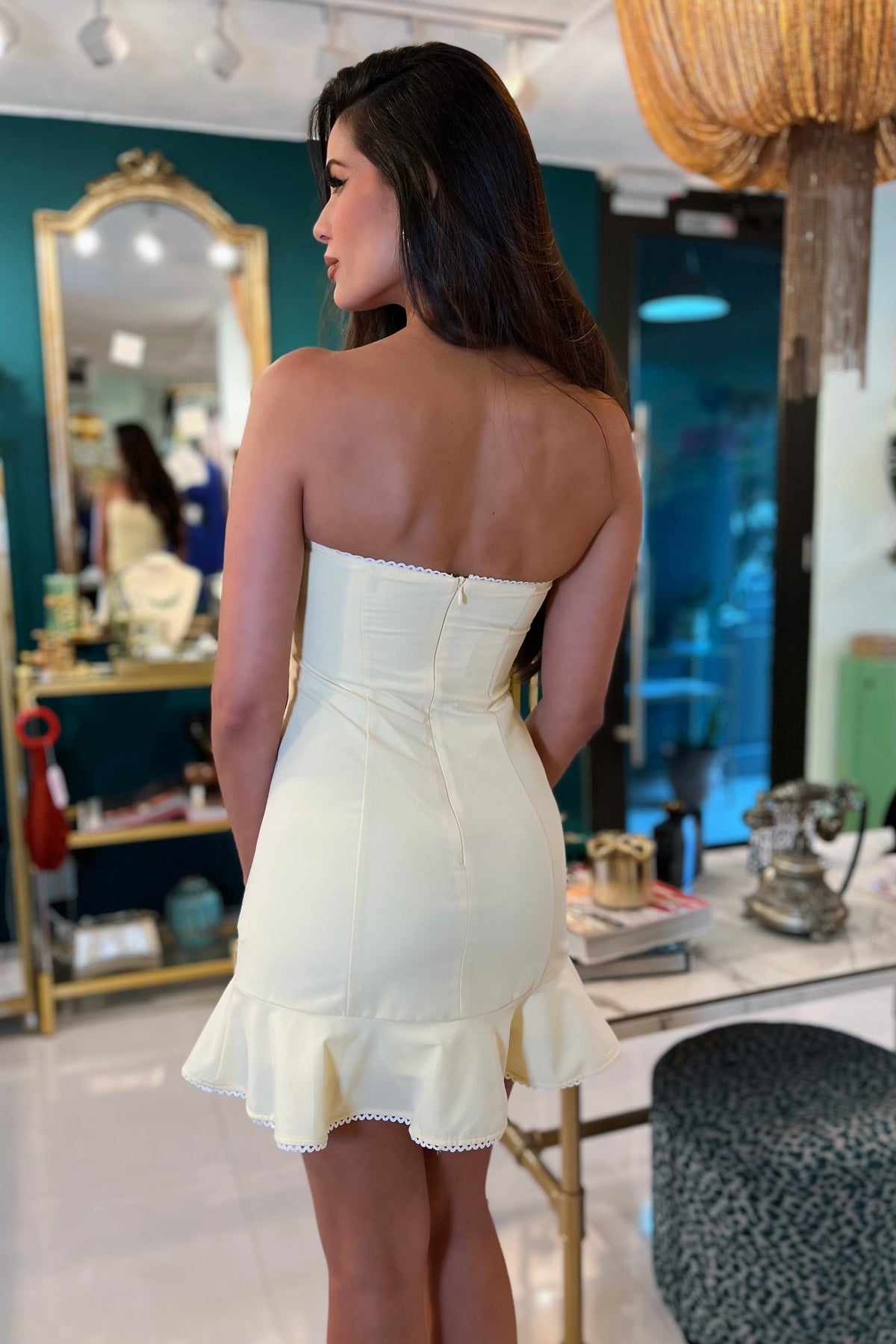 VAYLA BLOOM STRAPPLES MINI DRESS