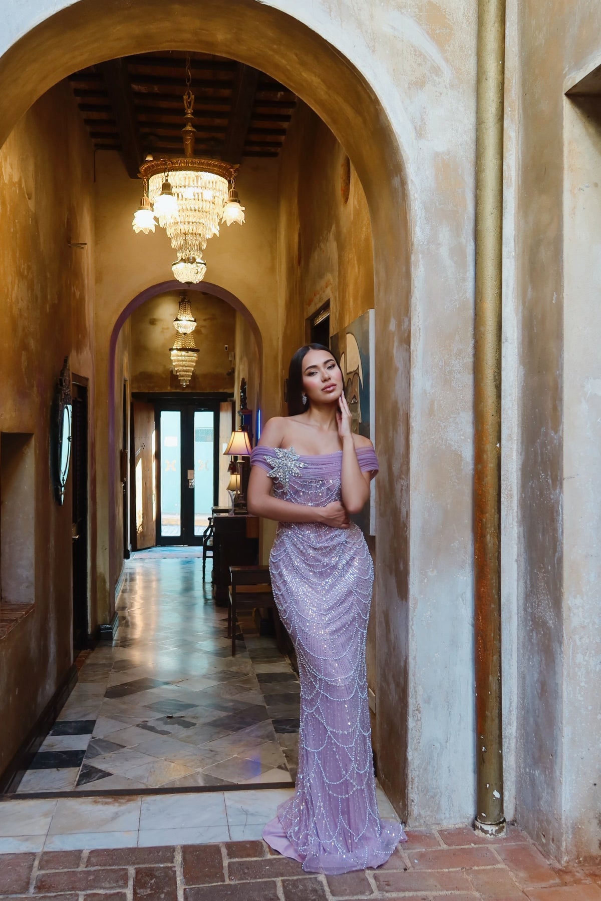 STARLIT ROSE DRESS