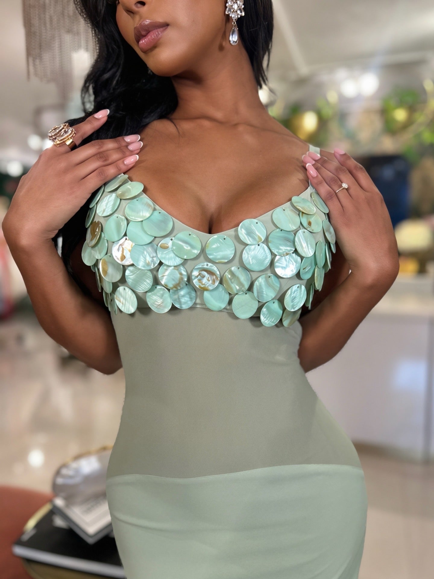 VERONICA SHEER MAXI DRESS