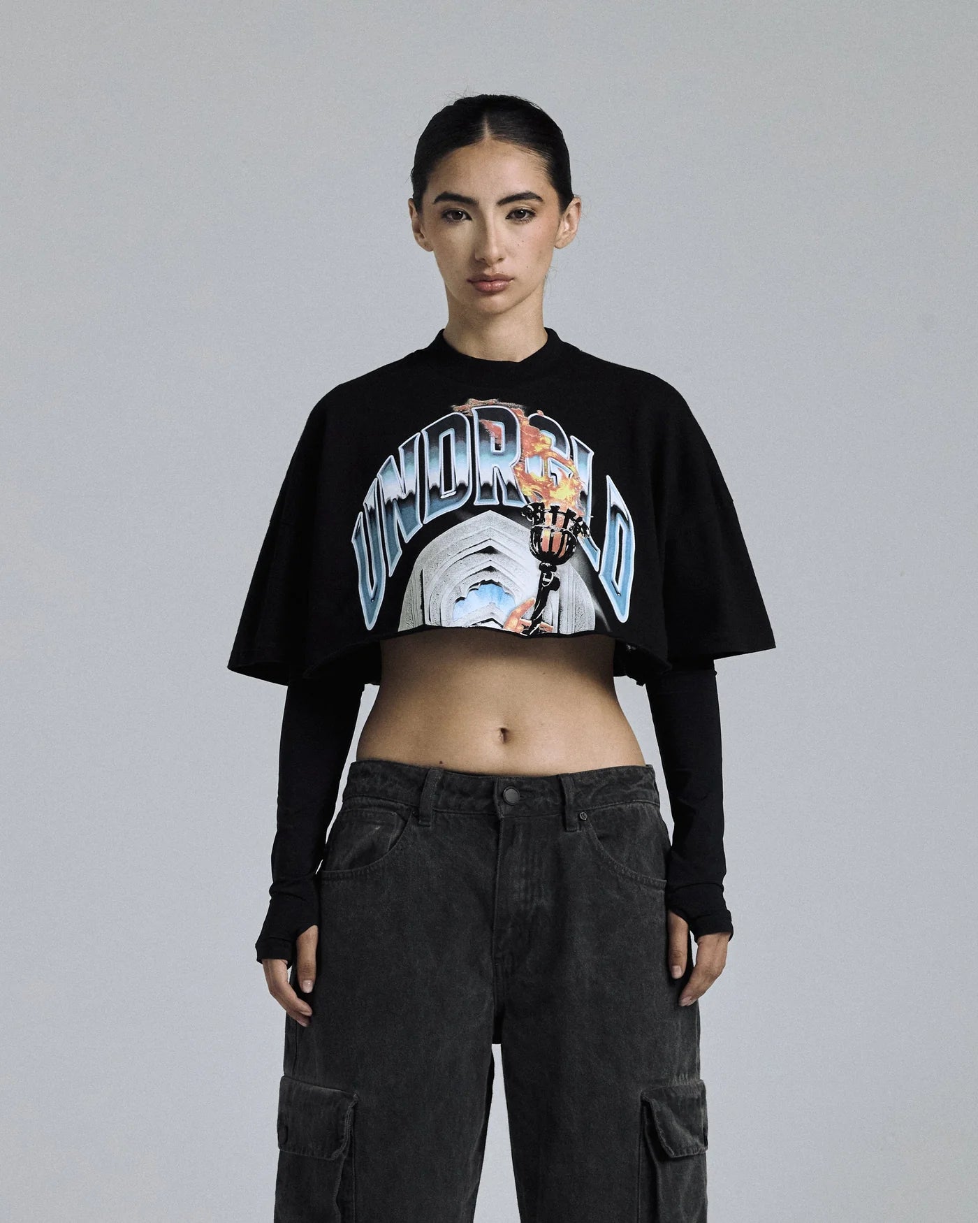 GENESIS PT02 TORCH CROP TOP BLACK