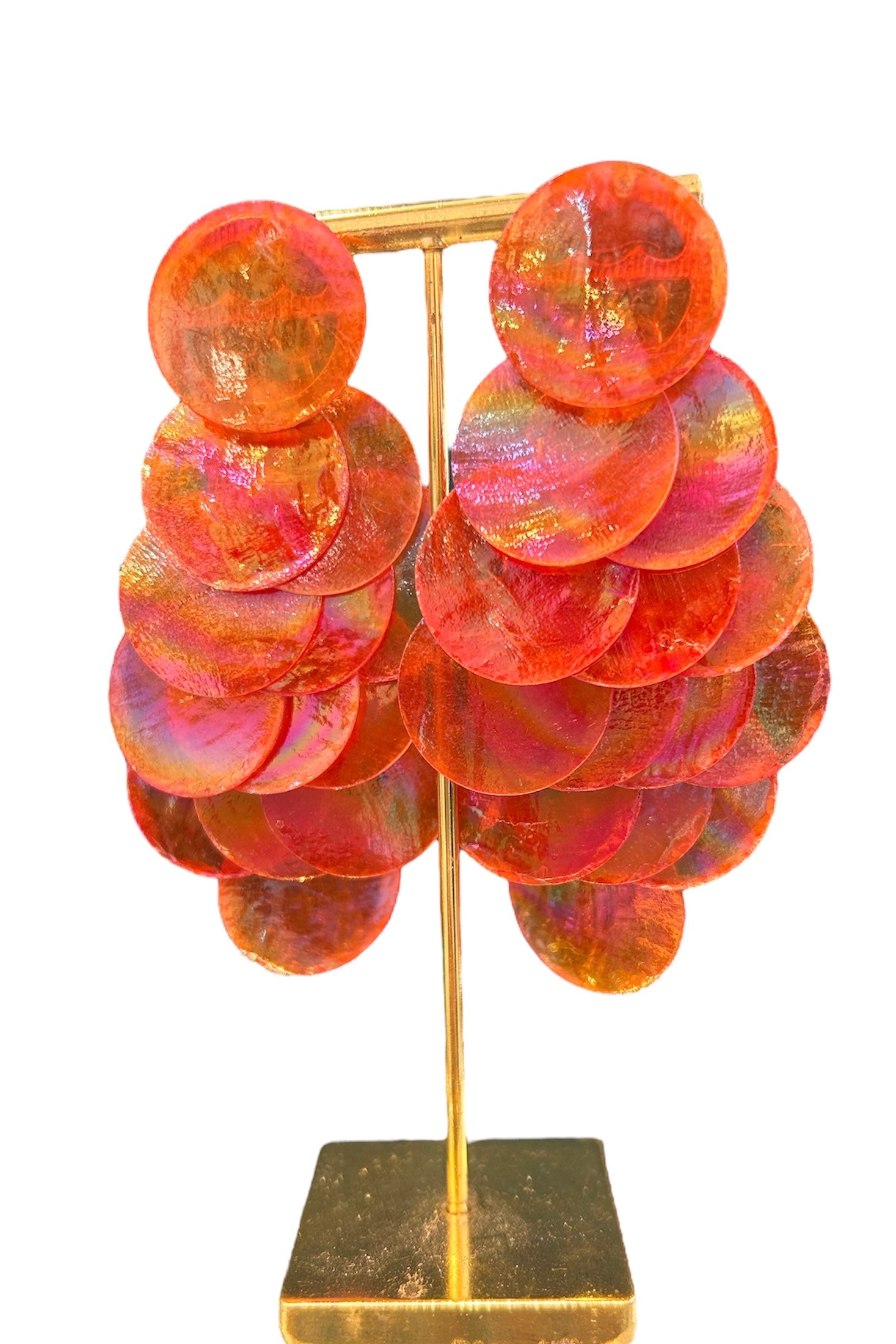 TERY CRYSTALS ORANGE EARINGS