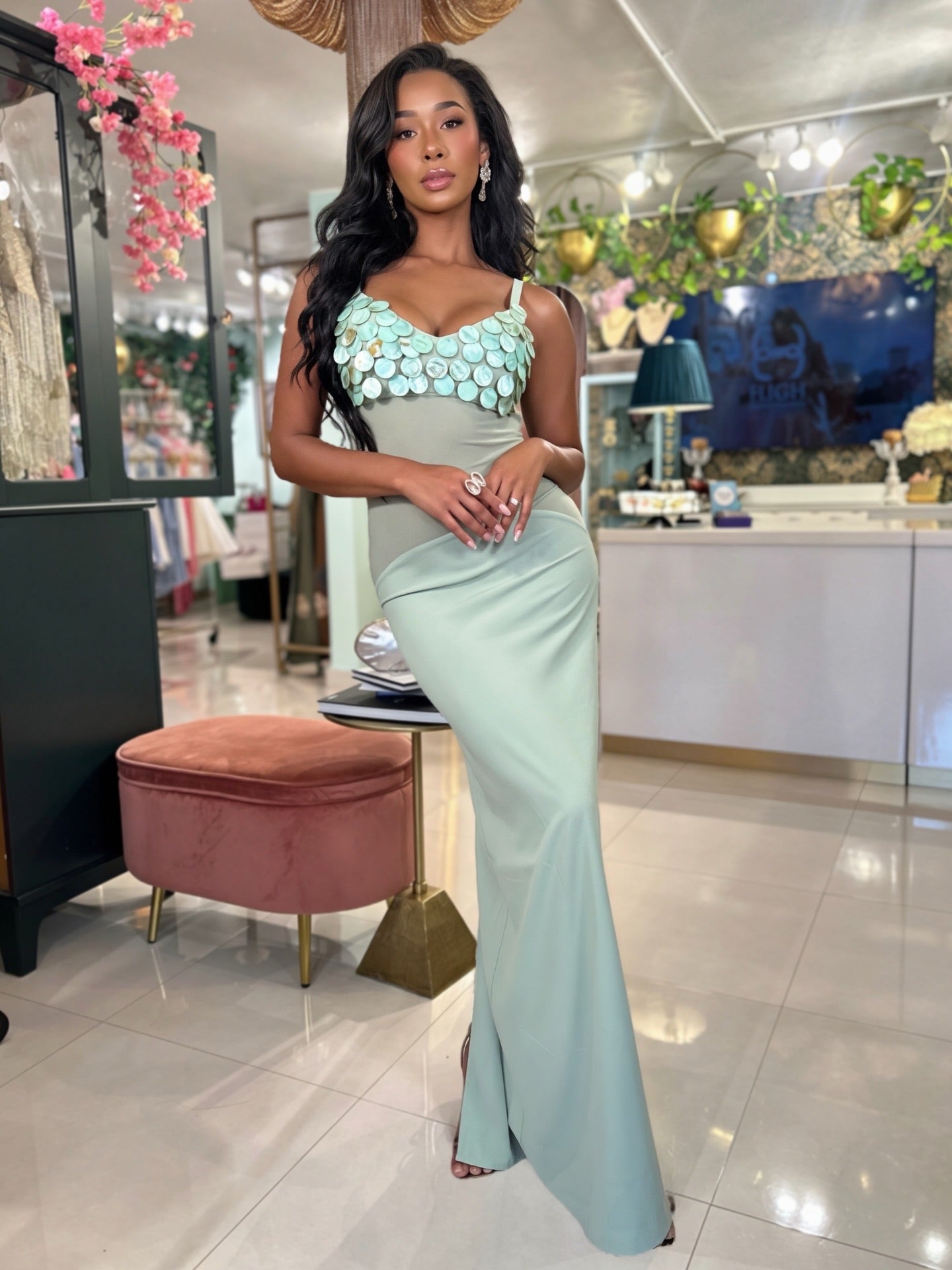 VERONICA SHEER MAXI DRESS