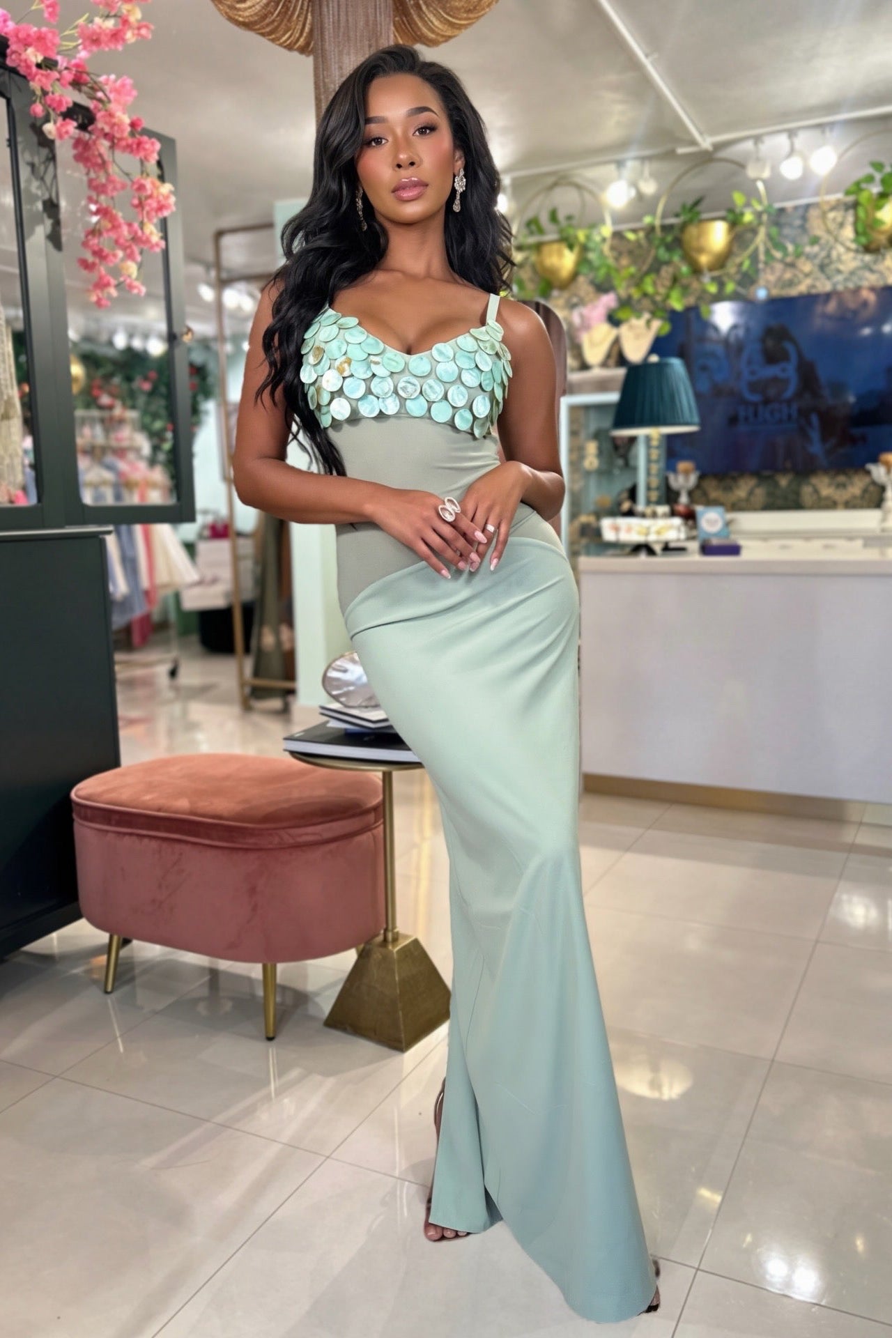 VERONICA SHEER MAXI DRESS