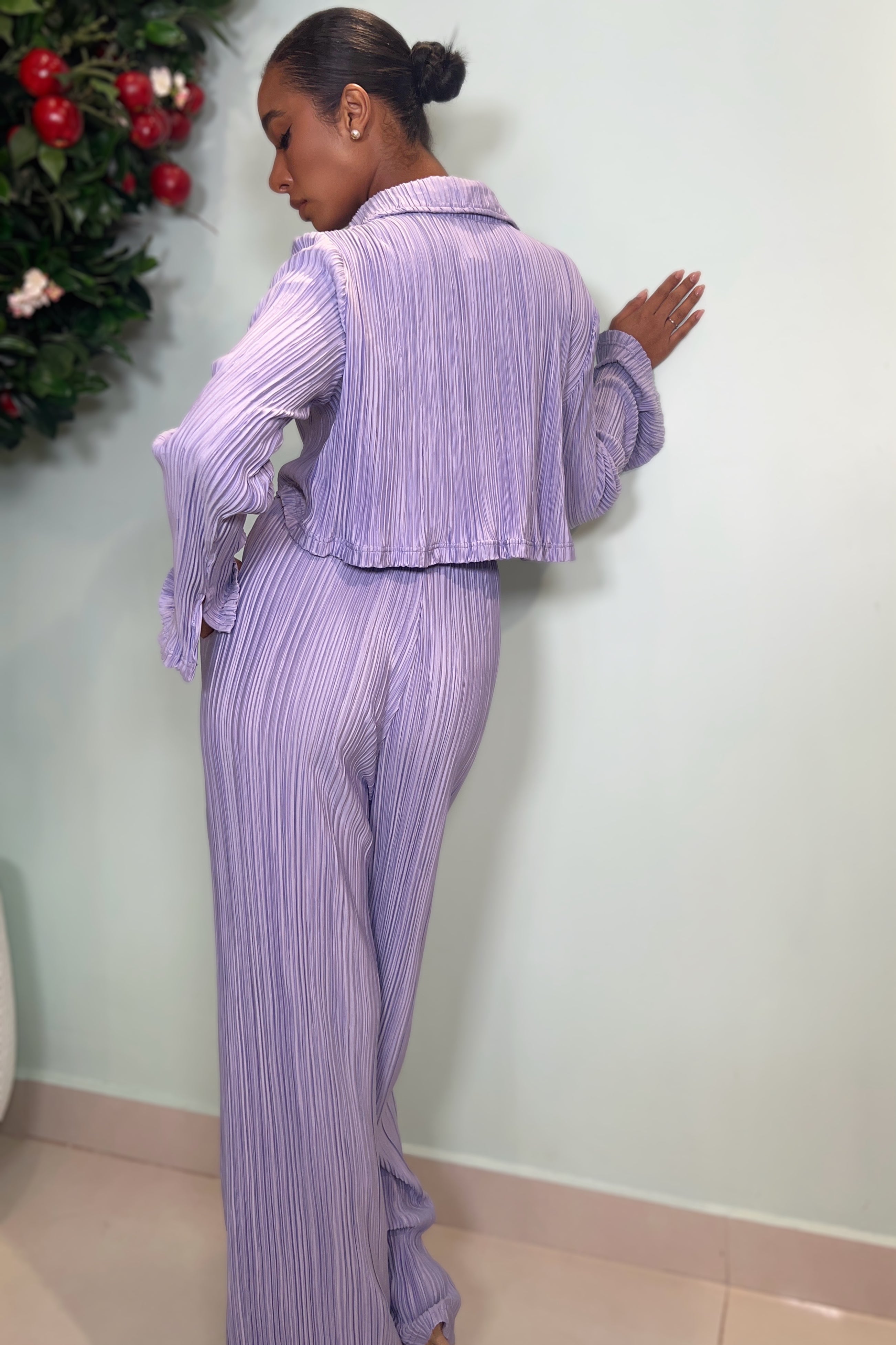 LAVENDY SATIN SET