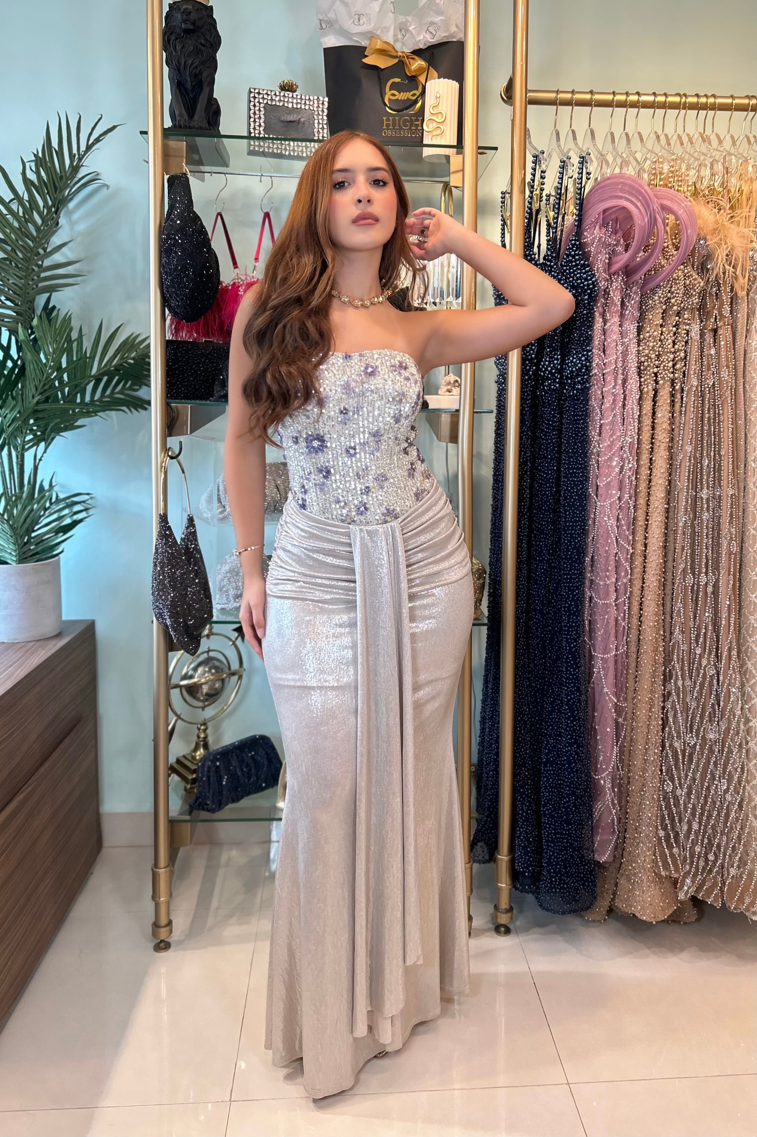 BETTY FLORAL SEQUINED BODYSUIT