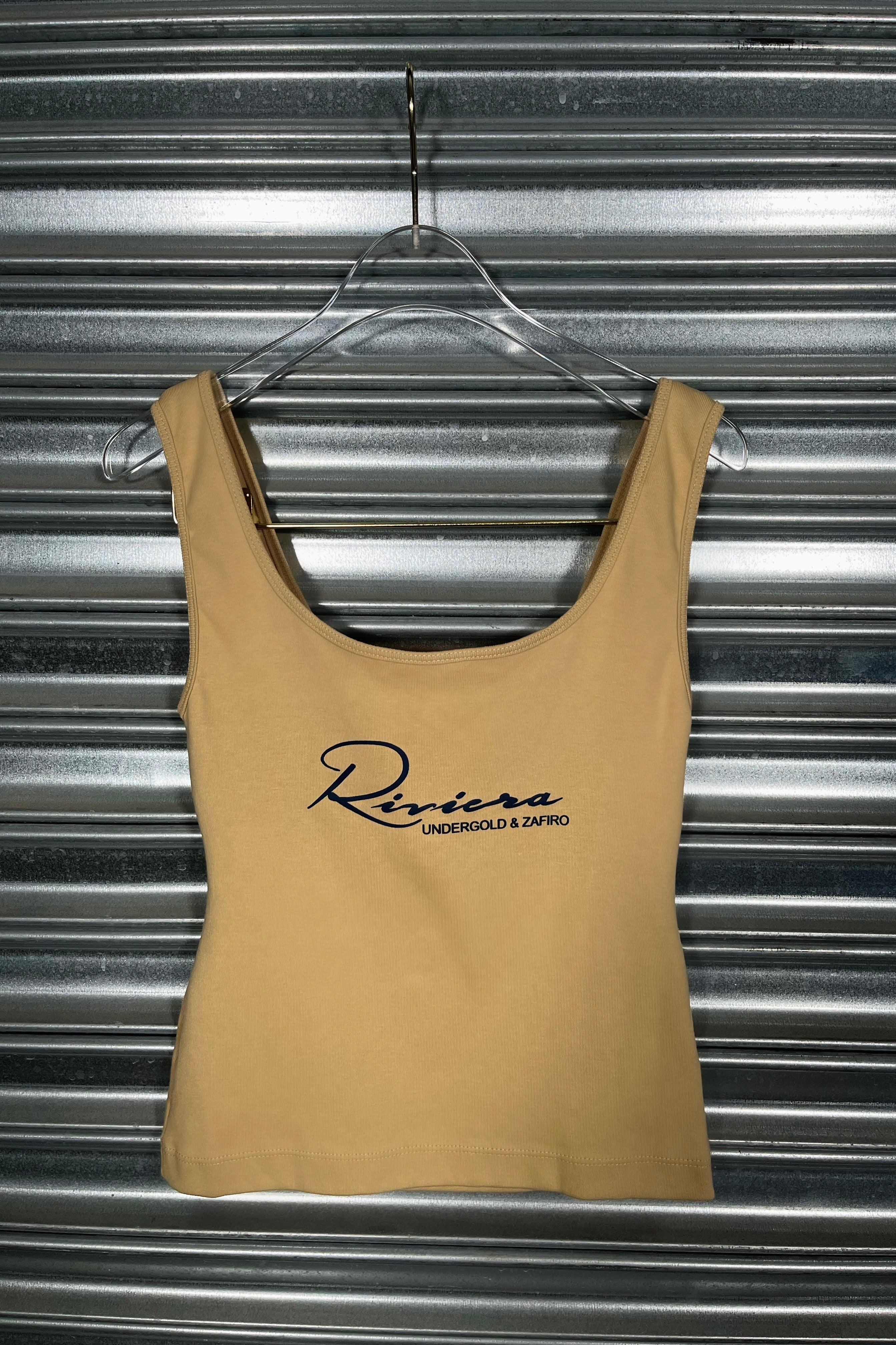 W RIVIERA BASIC RIBBED TANK TOP CREAM