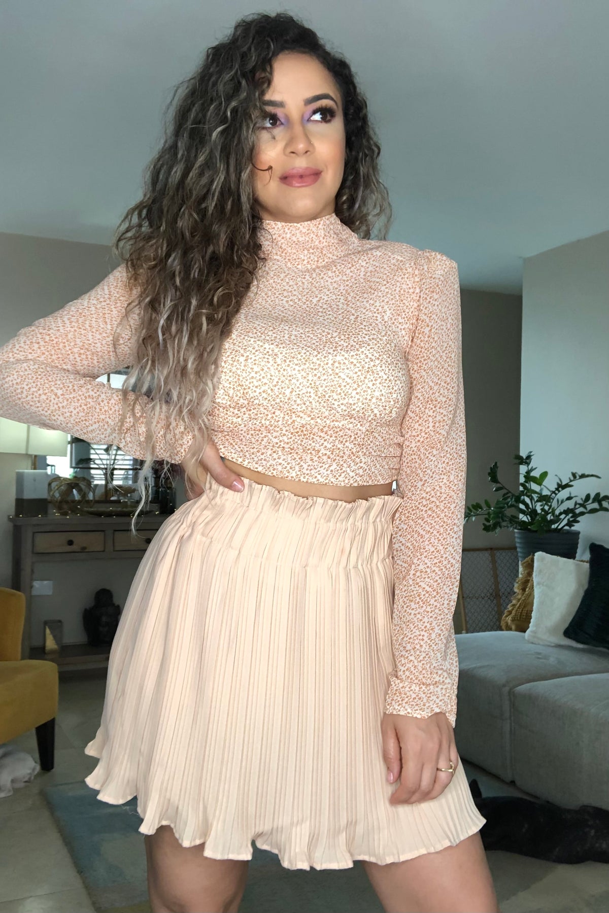 PLEATED MINI SKORT