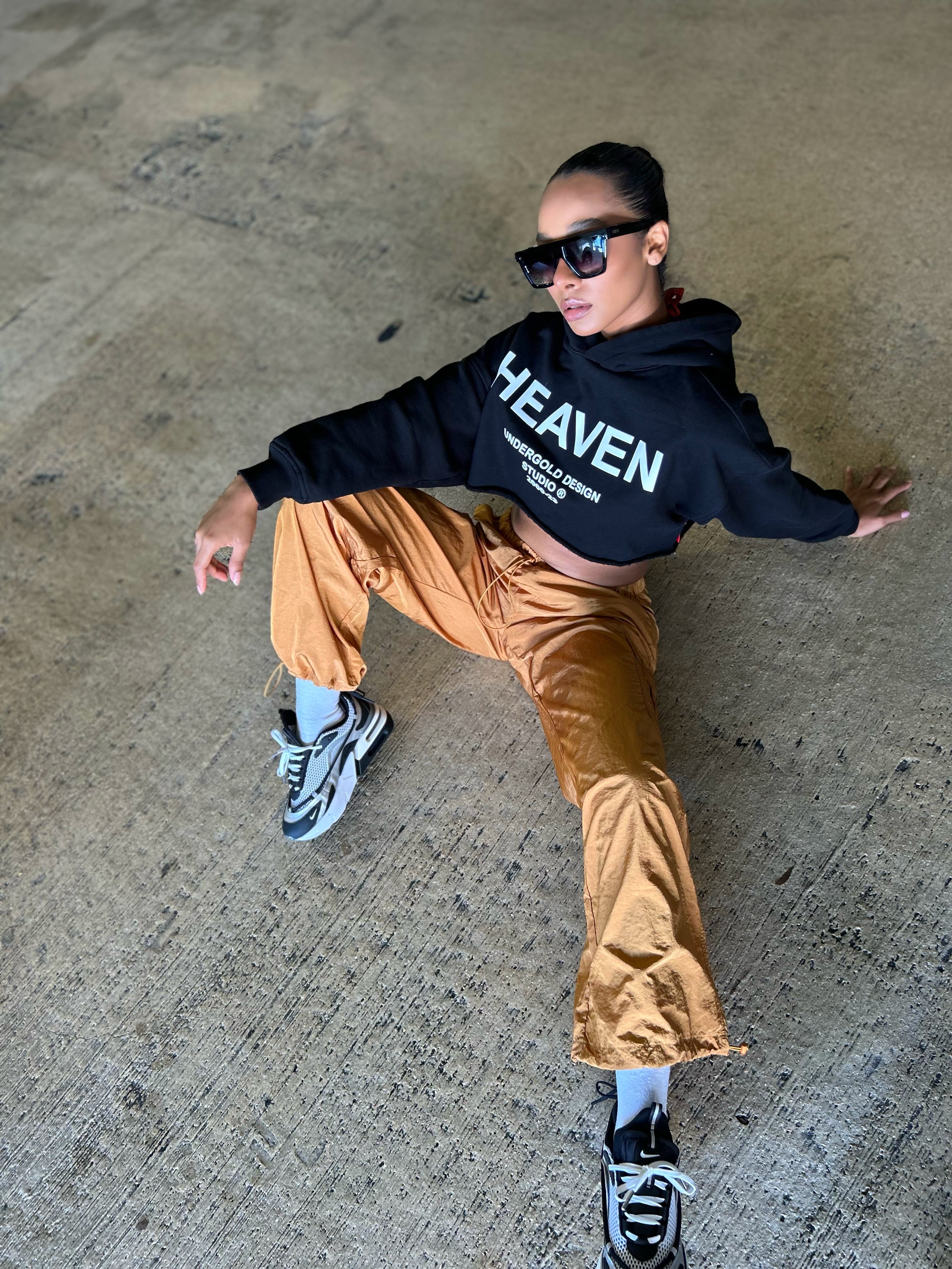 HEAVEN CROPPED HOODIE UNDERGOLD