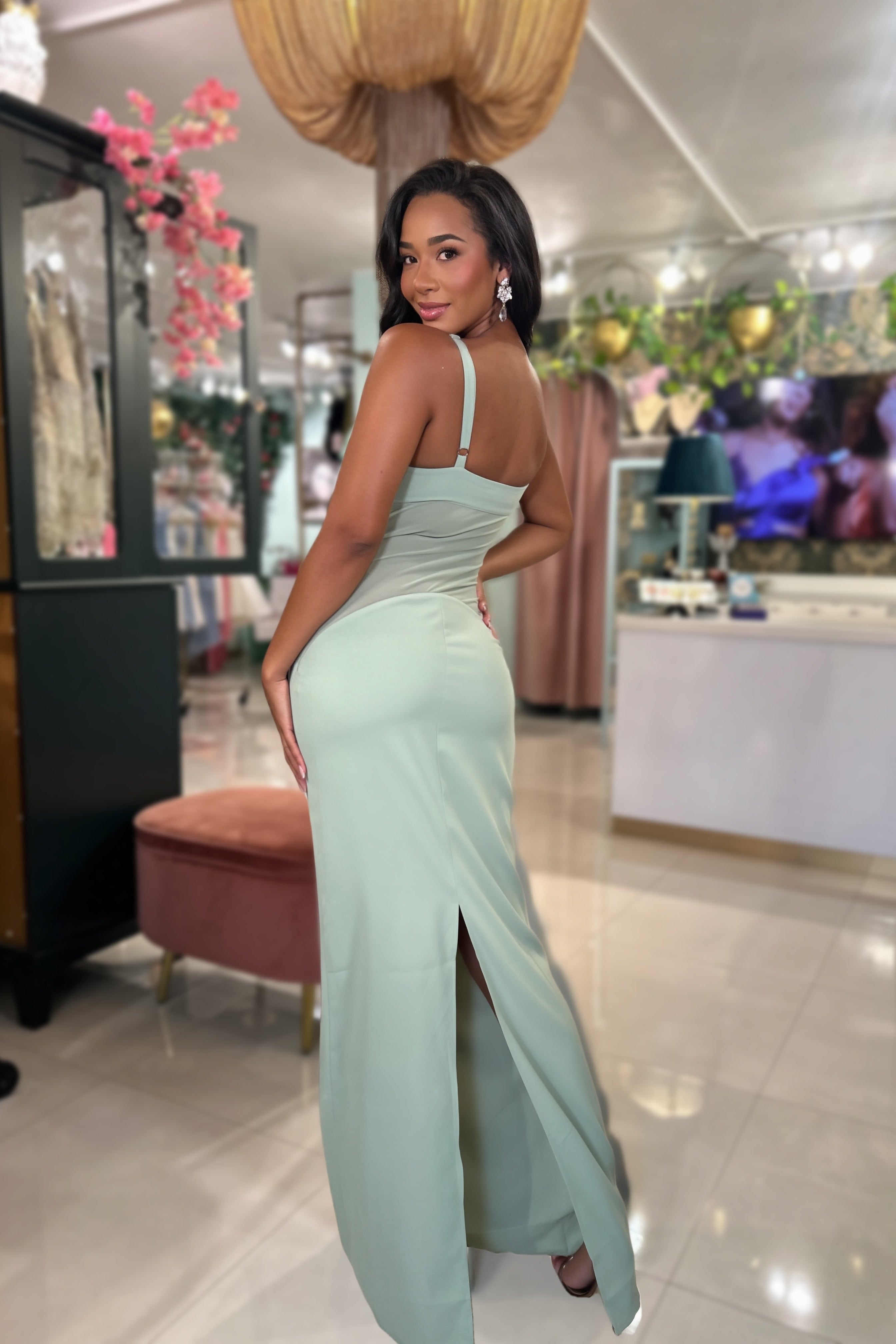 VERONICA SHEER MAXI DRESS