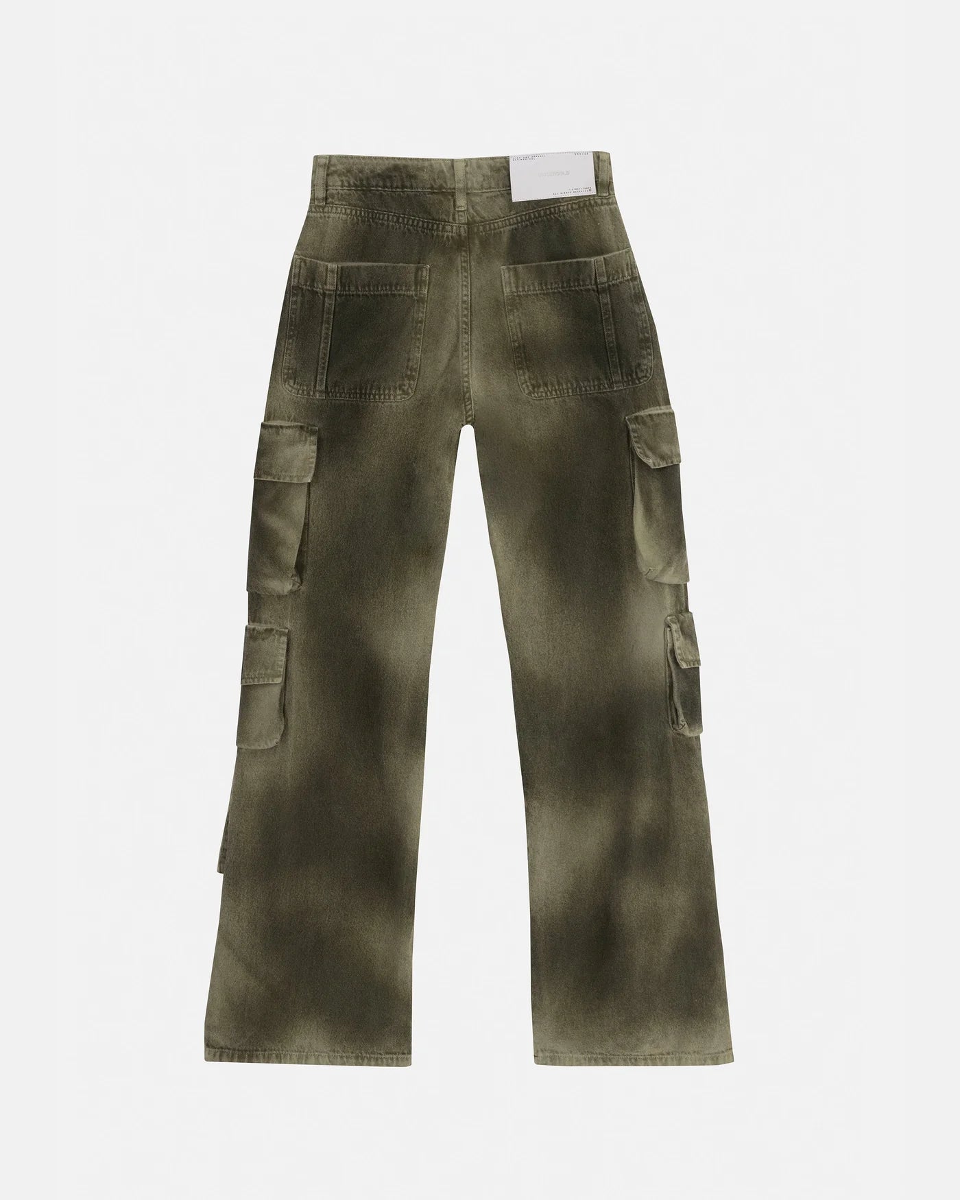 W BASIC MULTI-POCKET CARGO JEAN WASHED GREEN