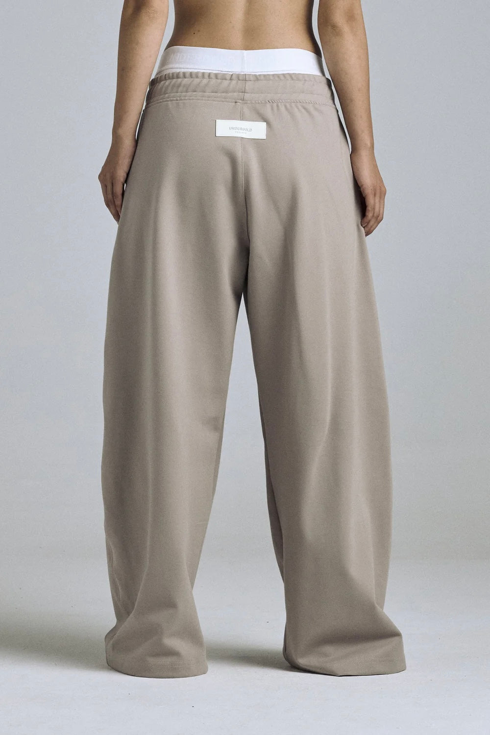 W BASIC WIDE STRAIGHTPANTS SAND