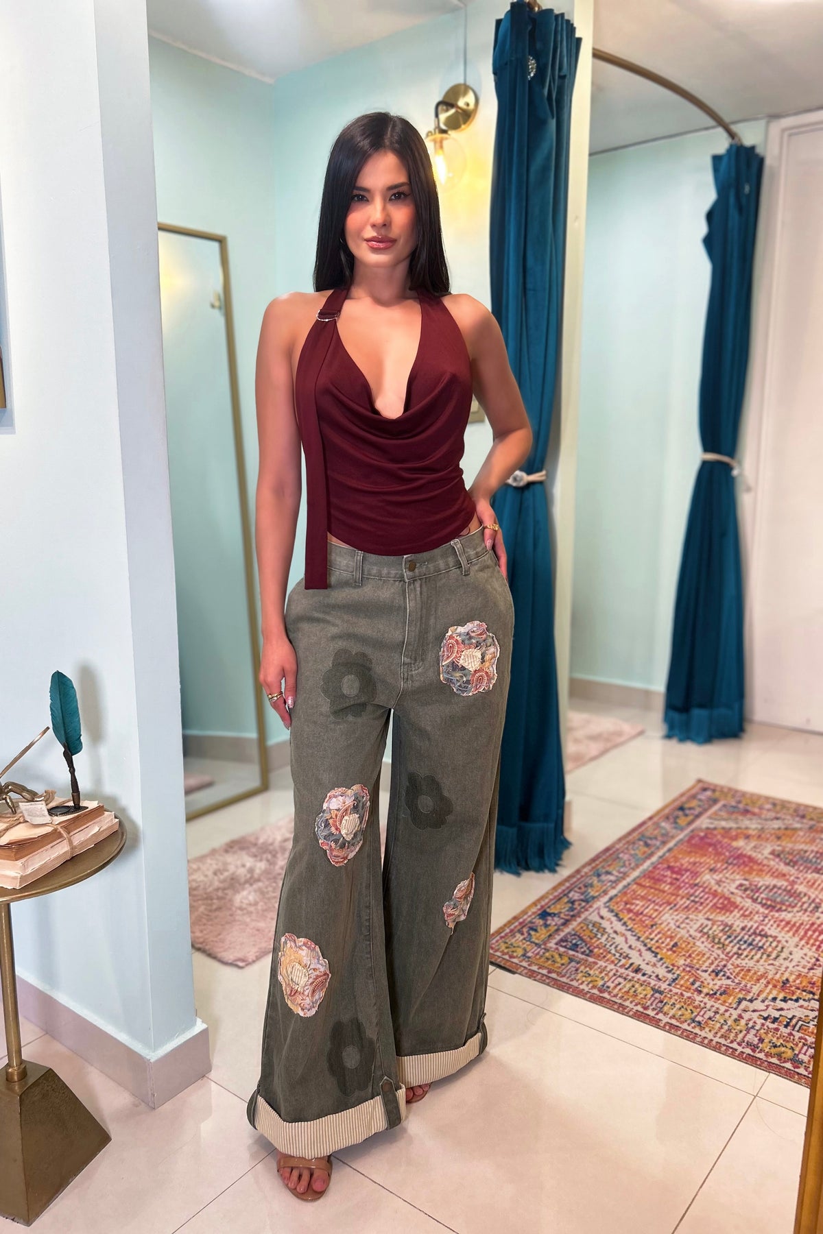 AZZIE PATCHWORK PANTS