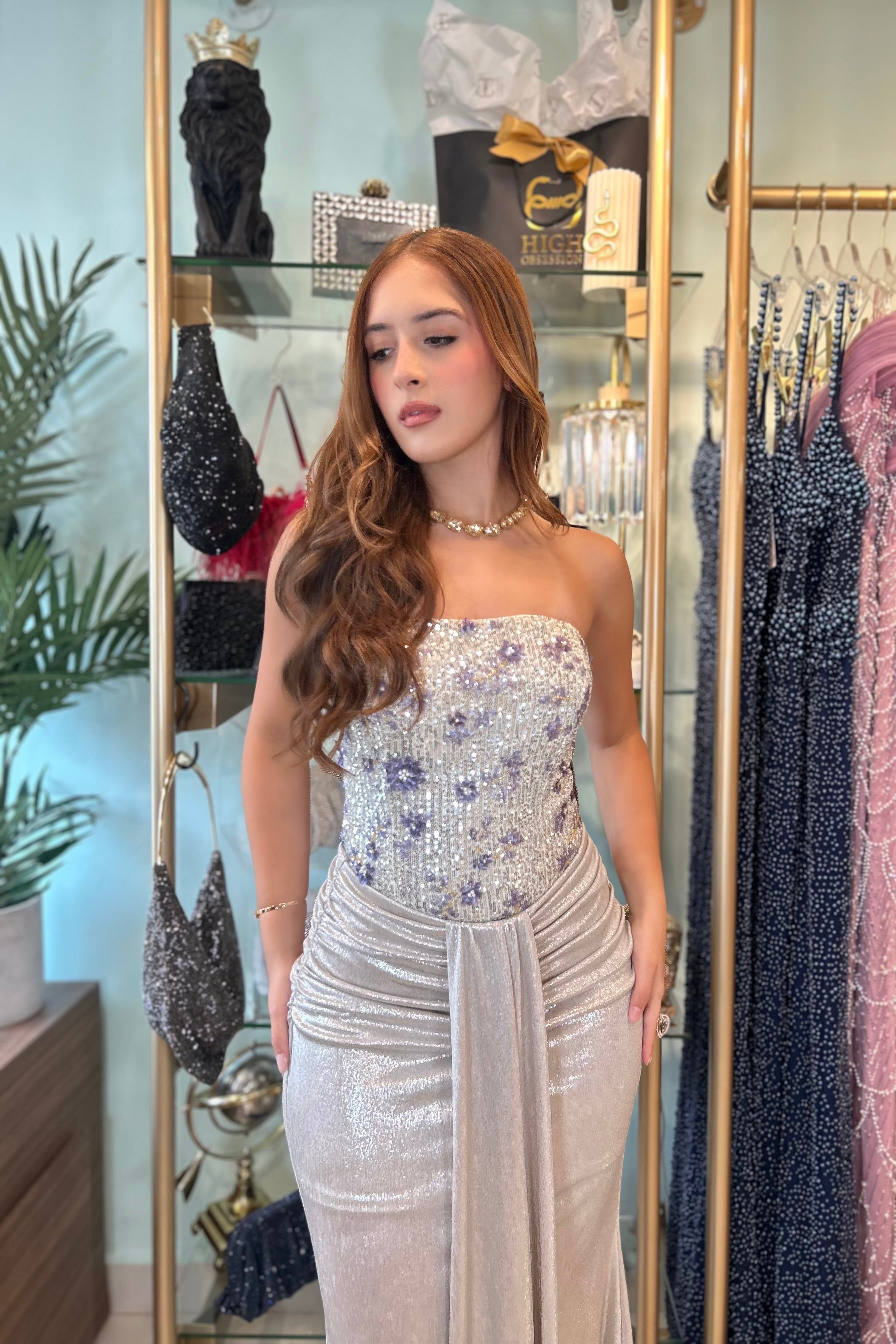 BETTY FLORAL SEQUINED BODYSUIT