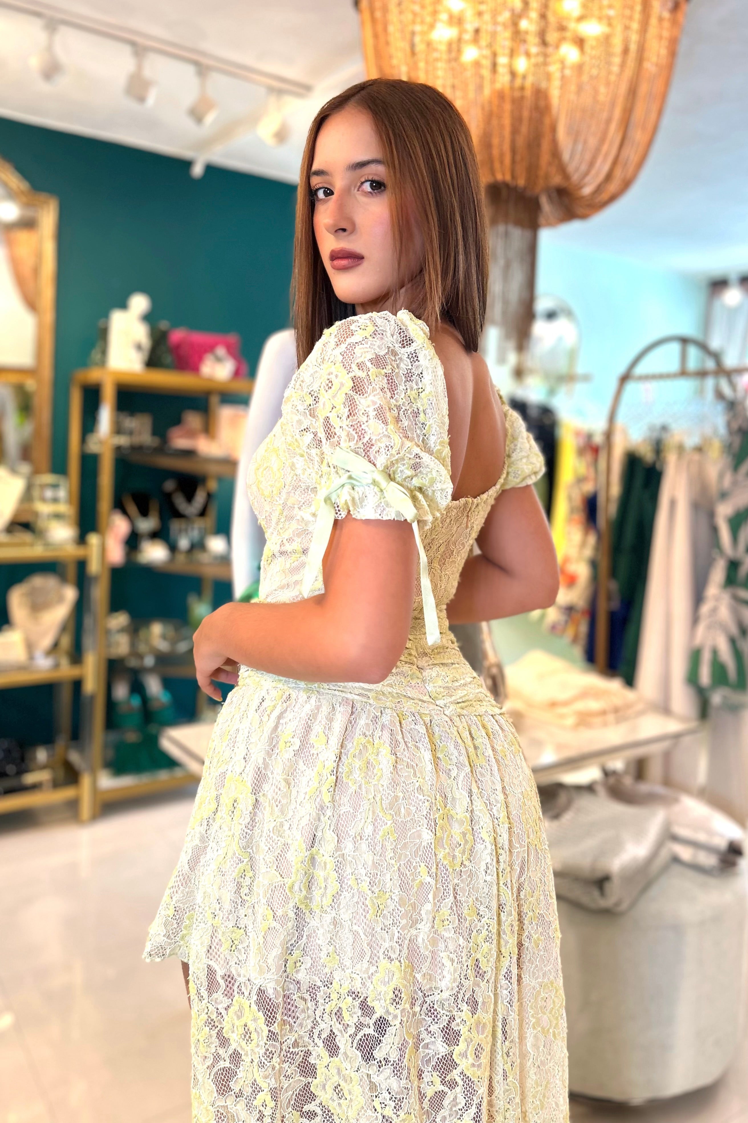 FRANCISCA DRESS LIGHT SAGE