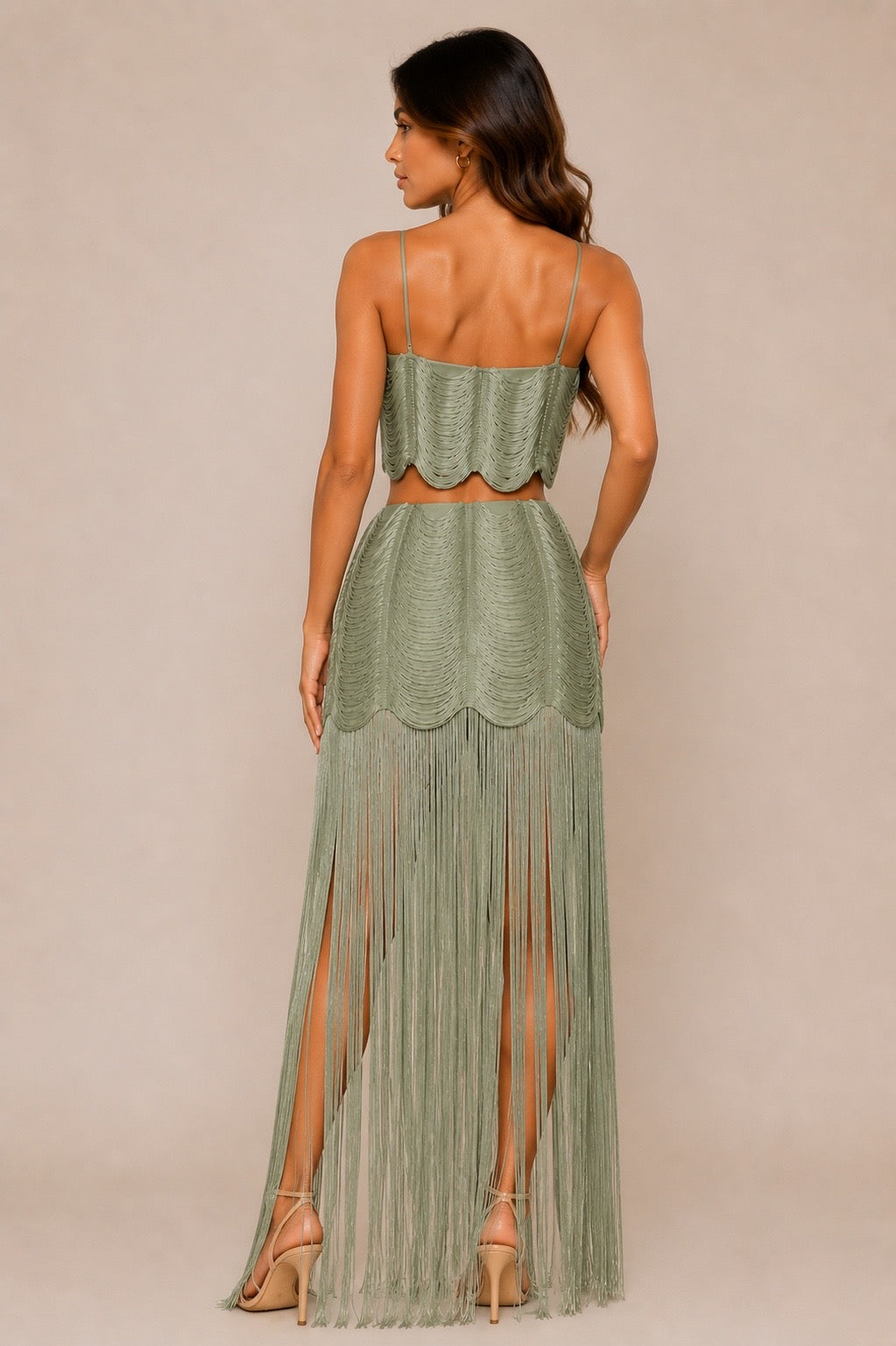 BRIZA FRINGE SKIRT SET