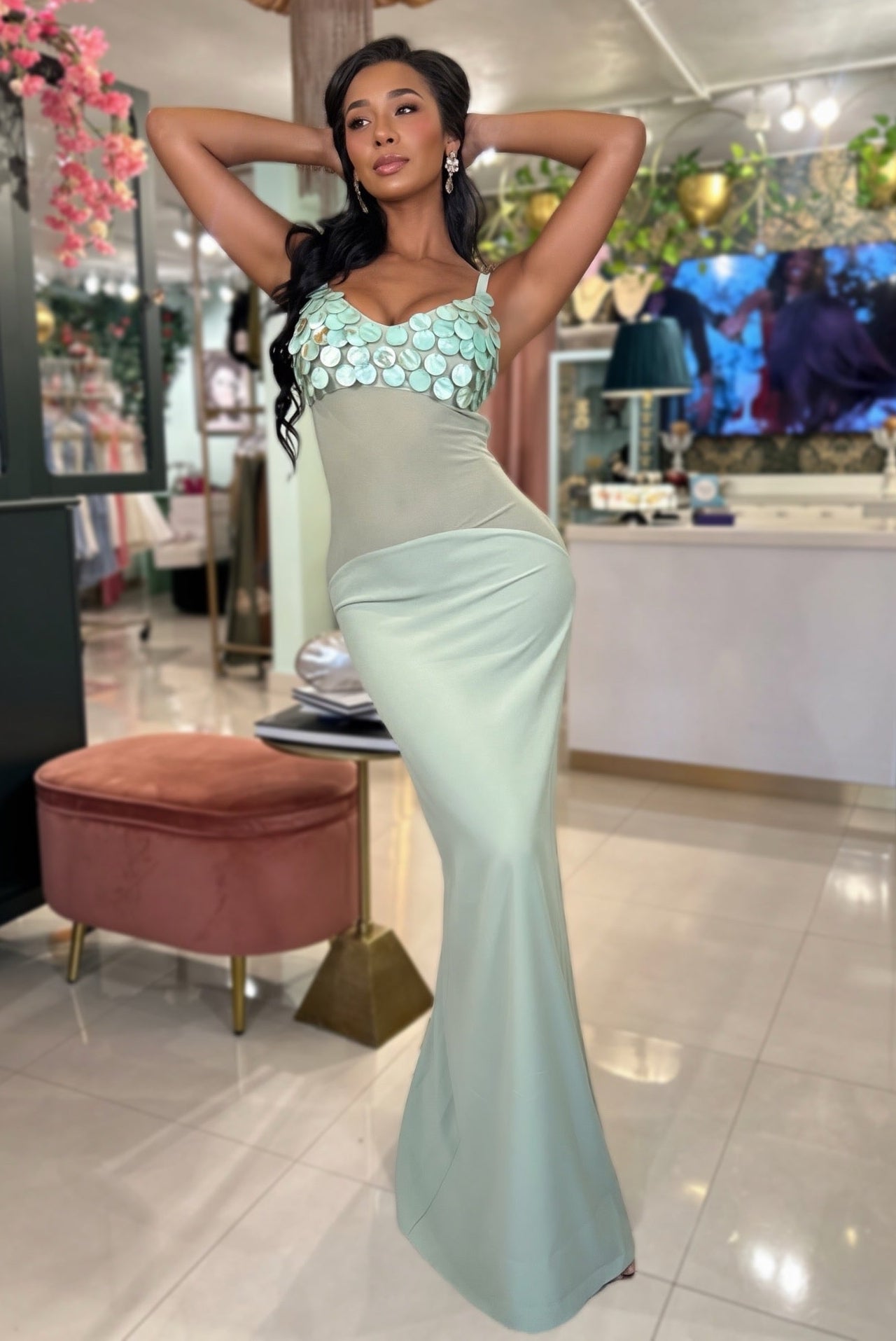 VERONICA SHEER MAXI DRESS