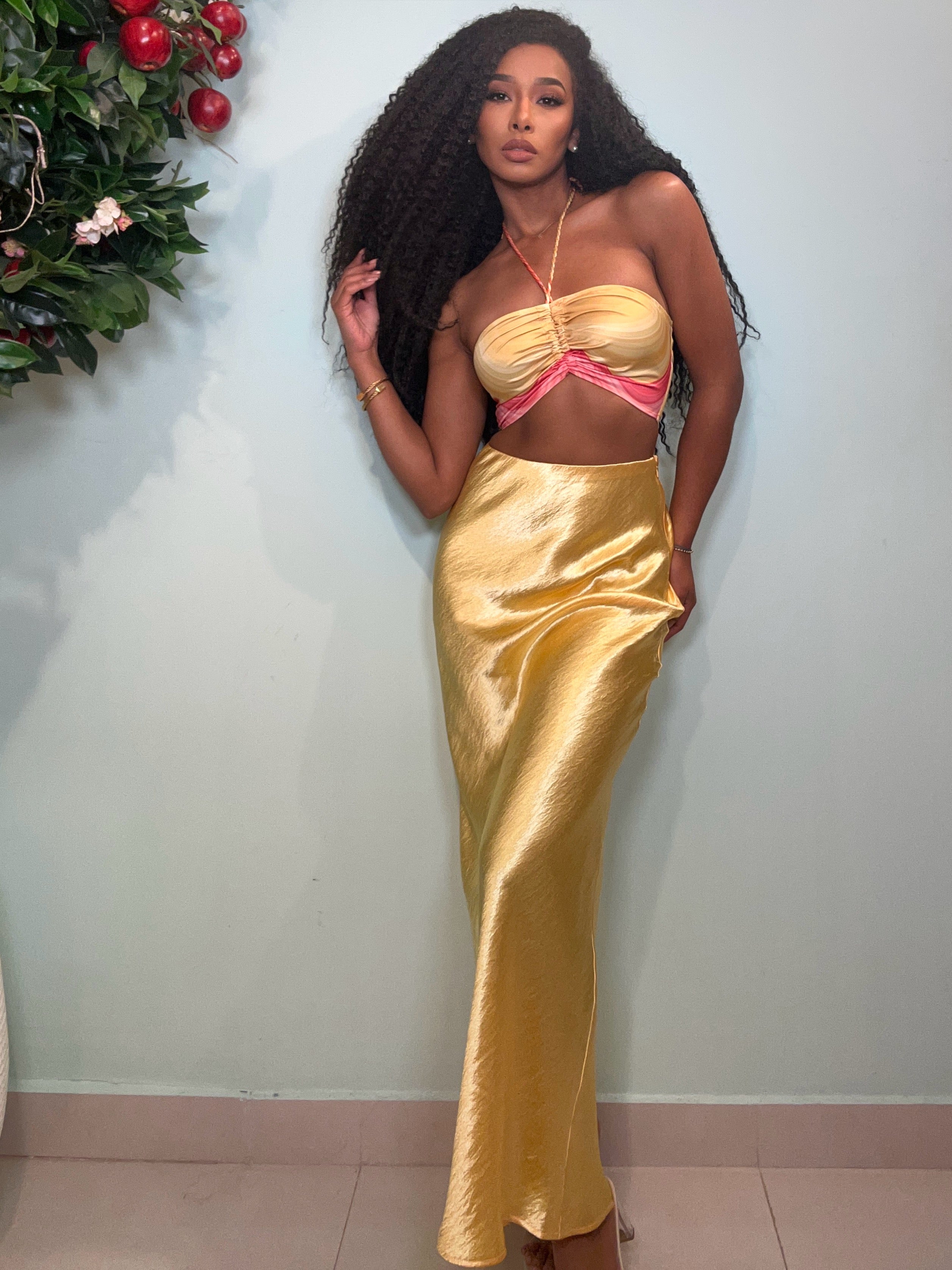 GIULIA SILK LONG SKIRT