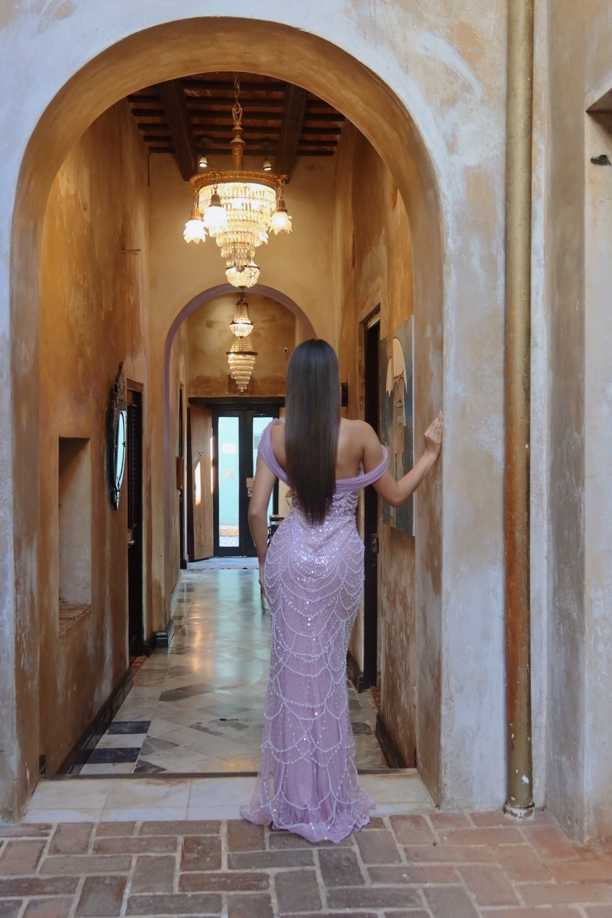 STARLIT ROSE DRESS