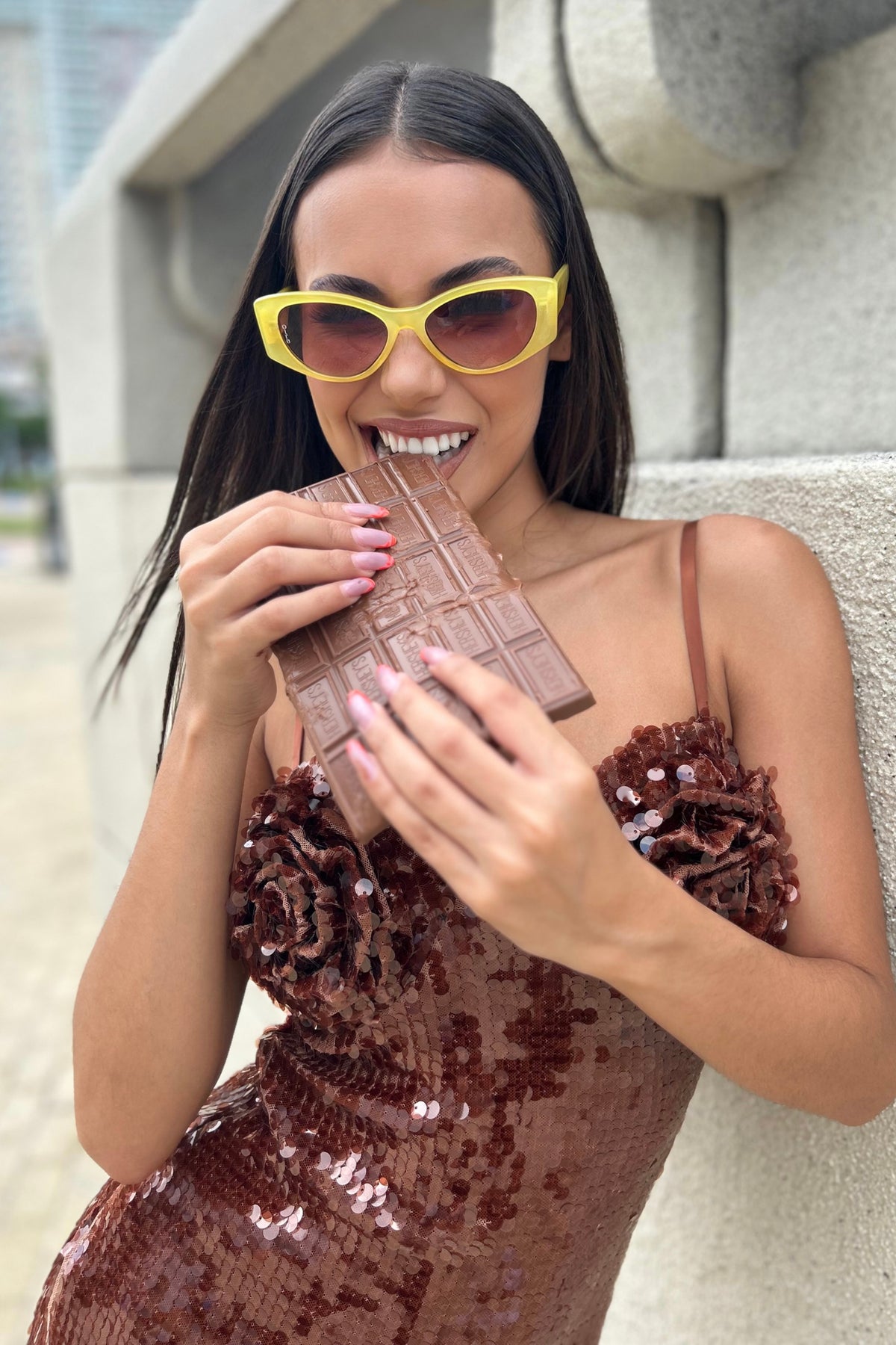 KAMIKO SEQUIN CHOCO DRESS