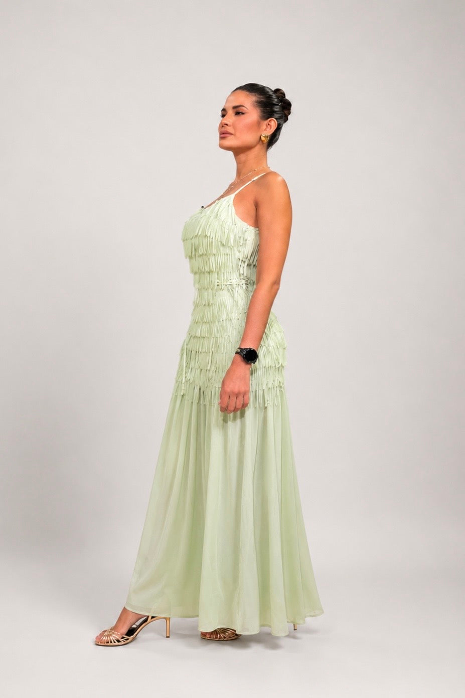 YASMARY DRESS LIGH GREEN