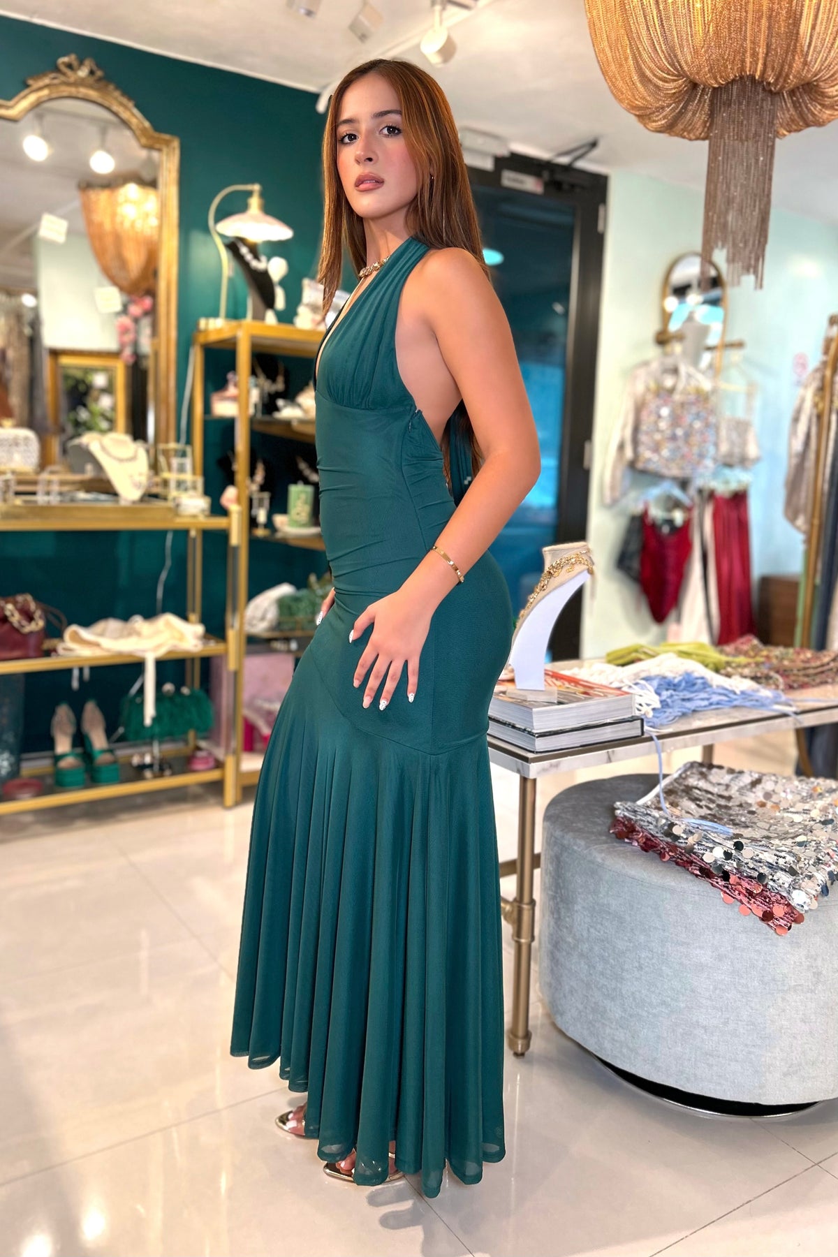 ROXANA HALTER MAXI DRESS