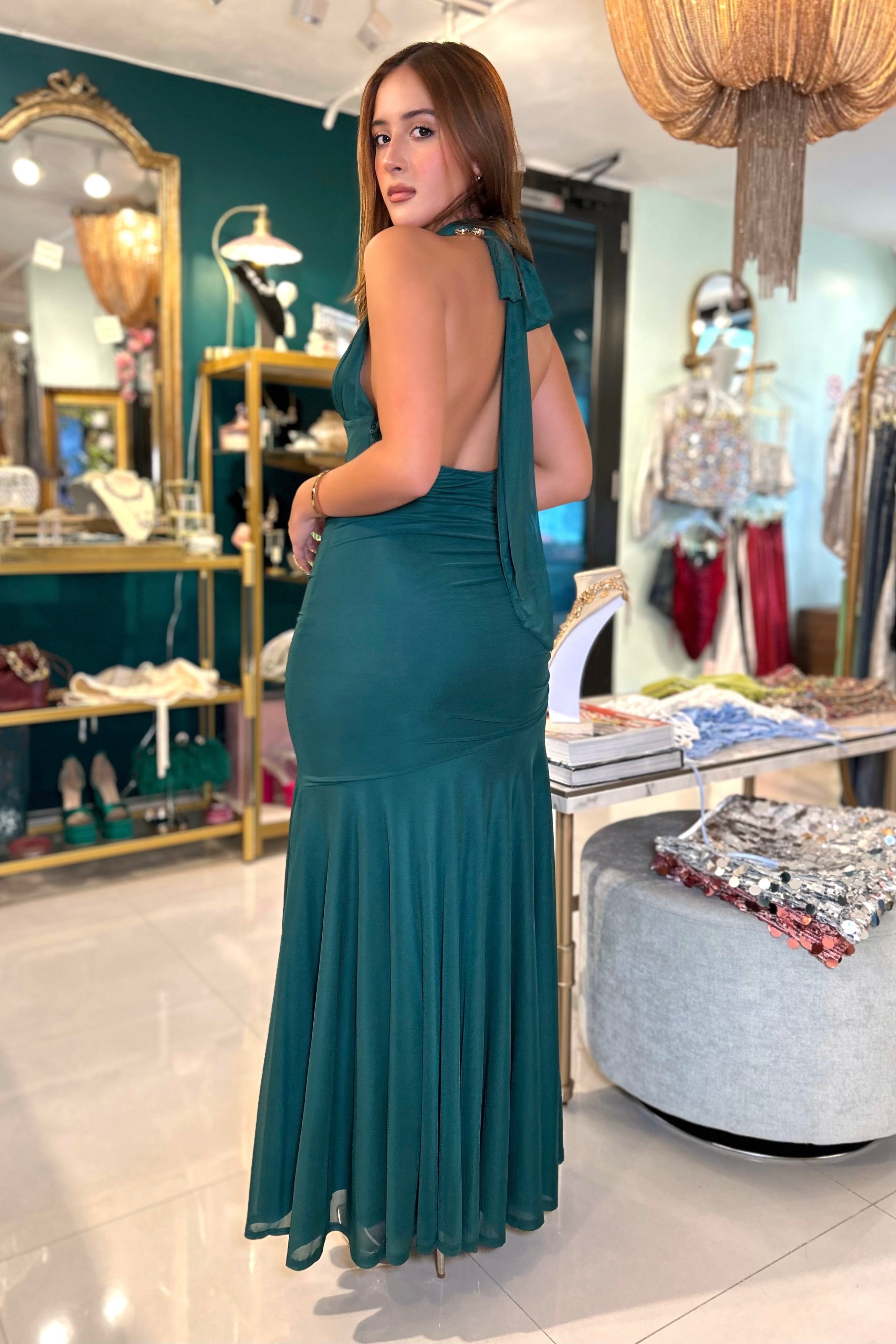ROXANA HALTER MAXI DRESS