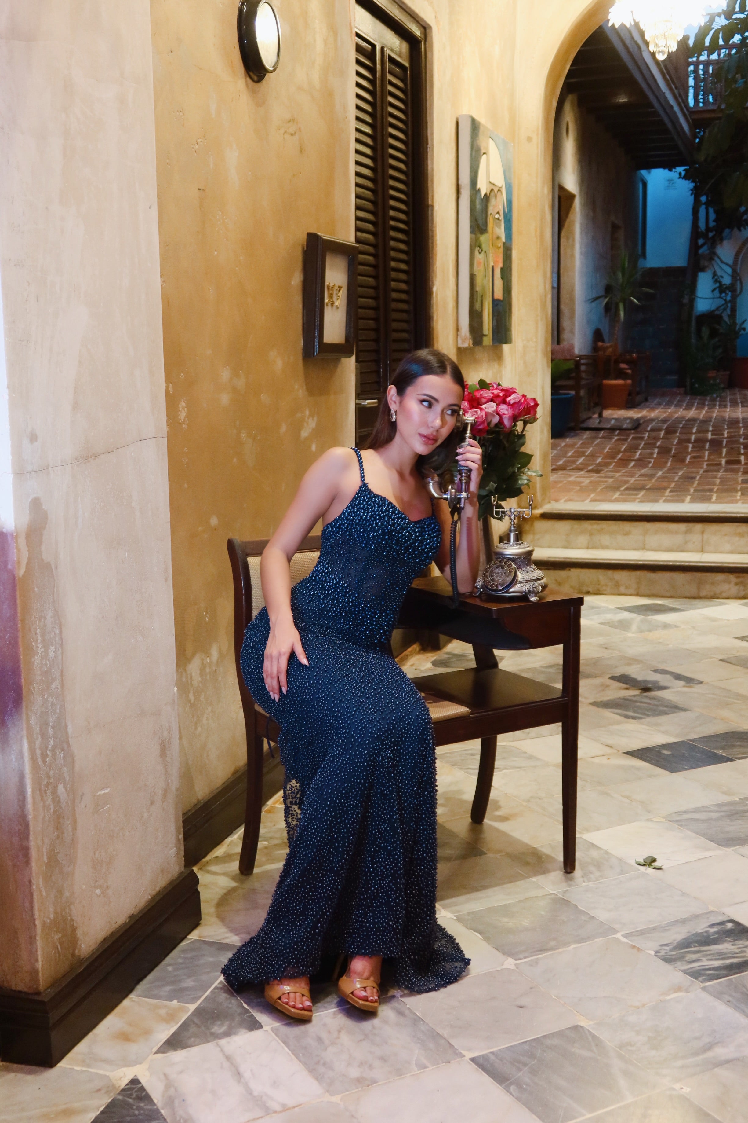 PEARL HEIRLOOM BLUE DRESS