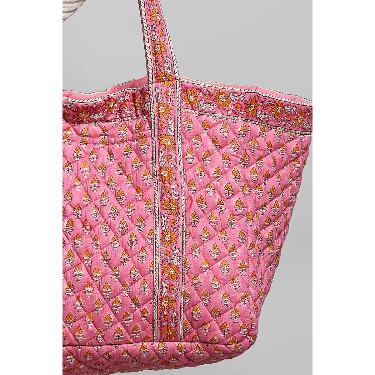 BOHEMIAN FLORAL PRINT TOTE BAG