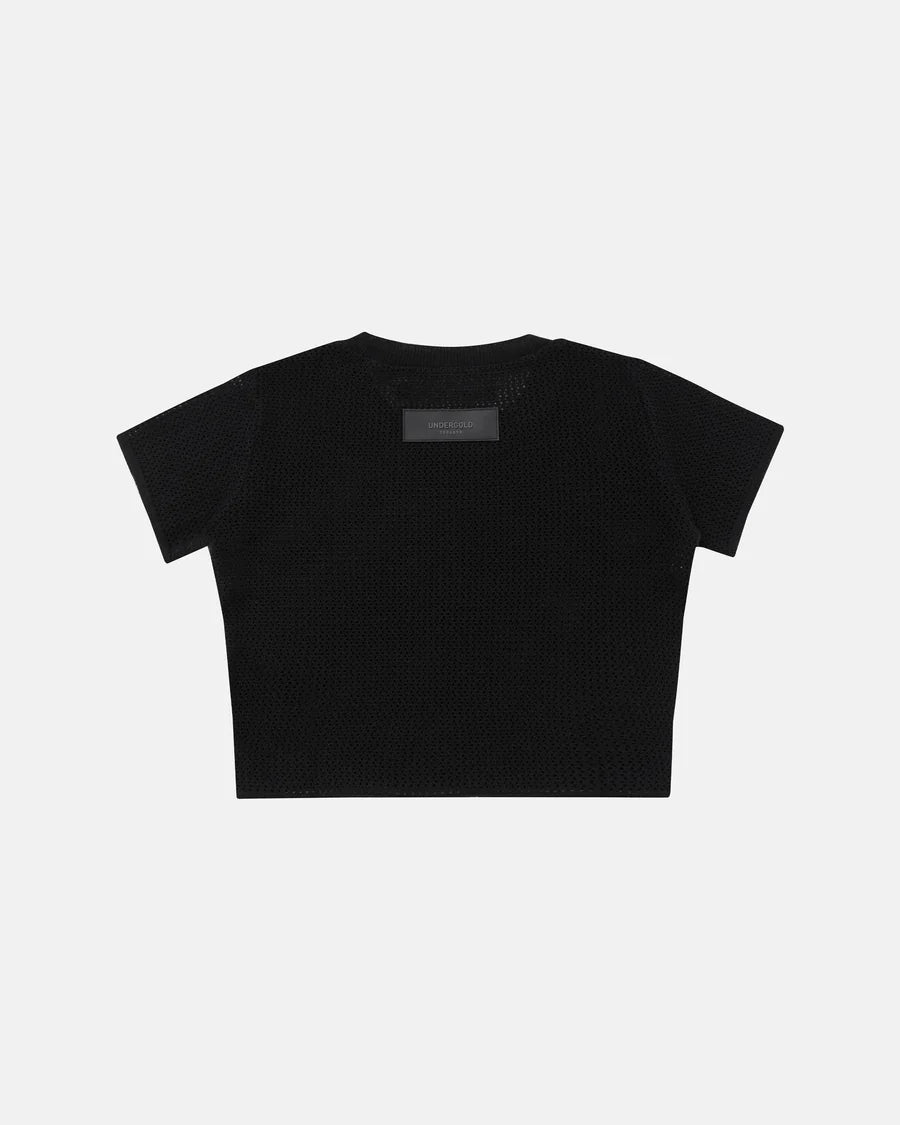 BASIC KNIT BABY TEE BLACK