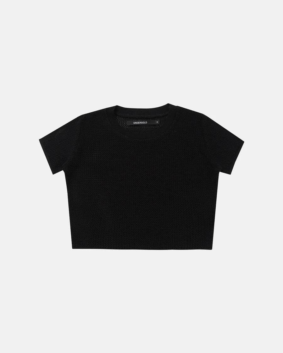 BASIC KNIT BABY TEE BLACK