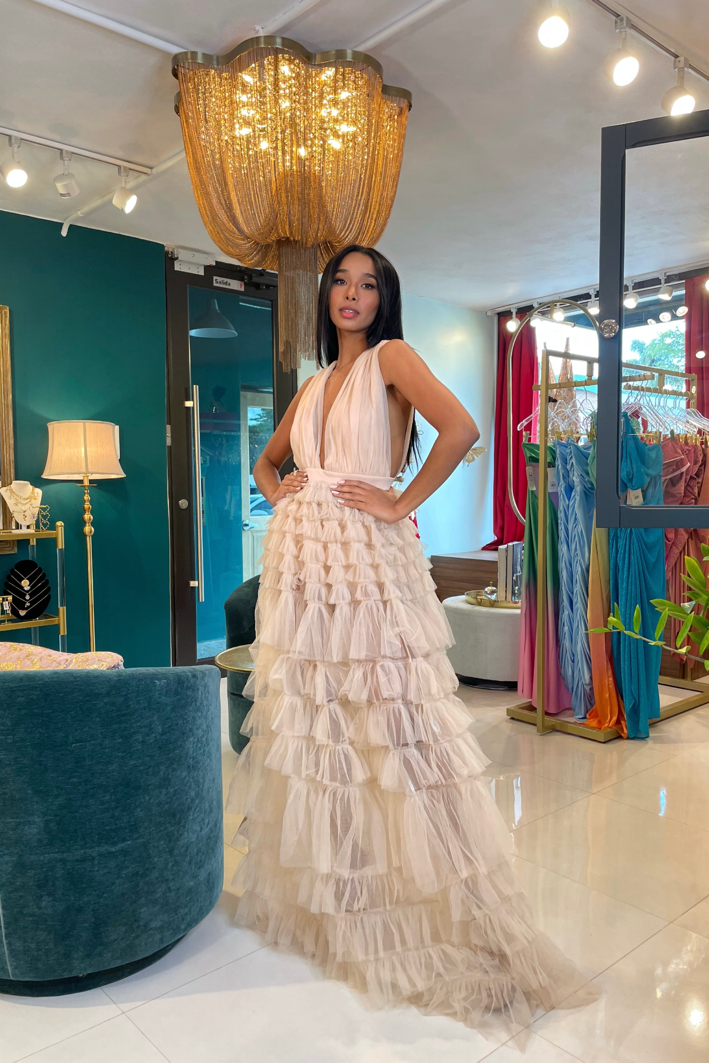 DREAM GIRL DRESS -NUDE