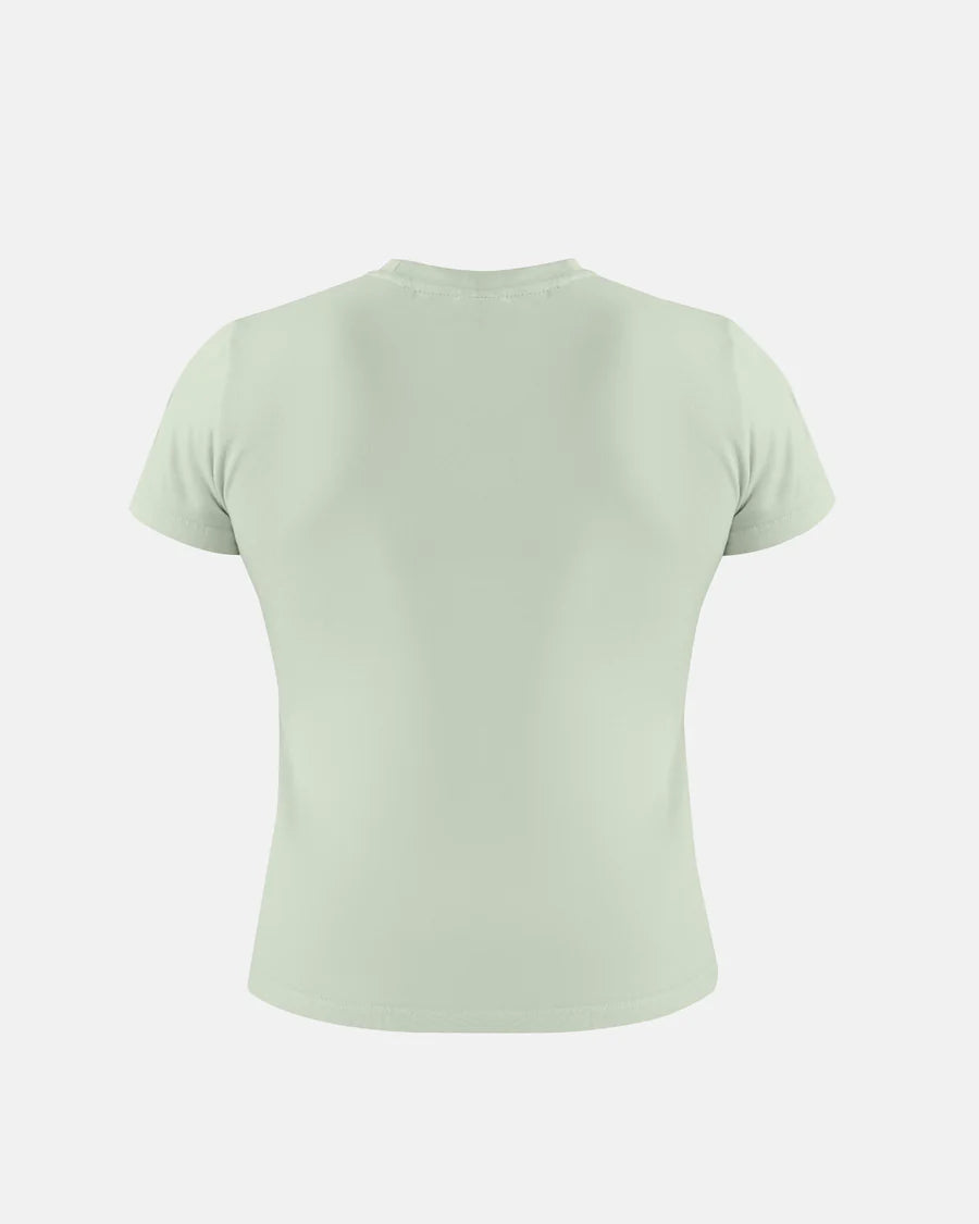 W RIVIERA BASIC LONG BABY TEE GREEN