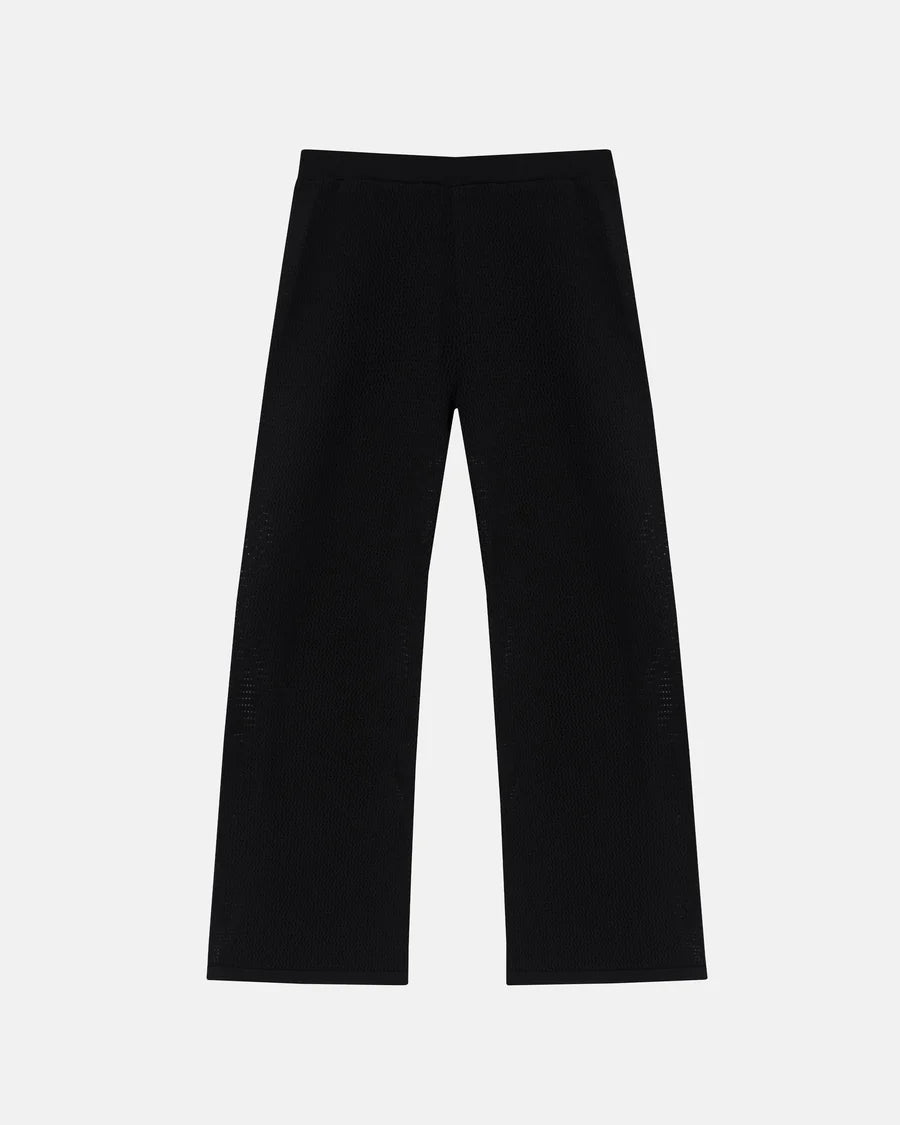 W BASIC KNIT STRAIGHTPANTS BLACK