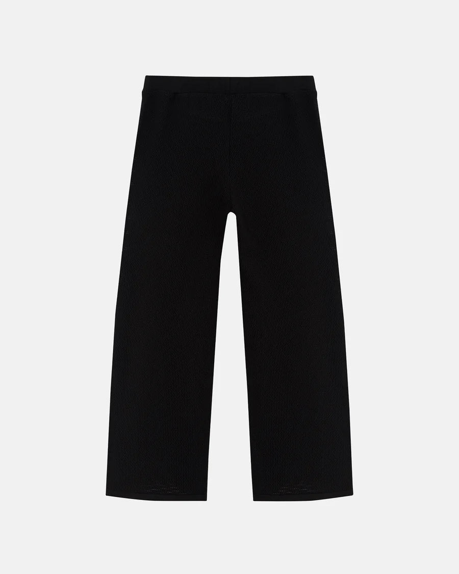 W BASIC KNIT STRAIGHTPANTS BLACK