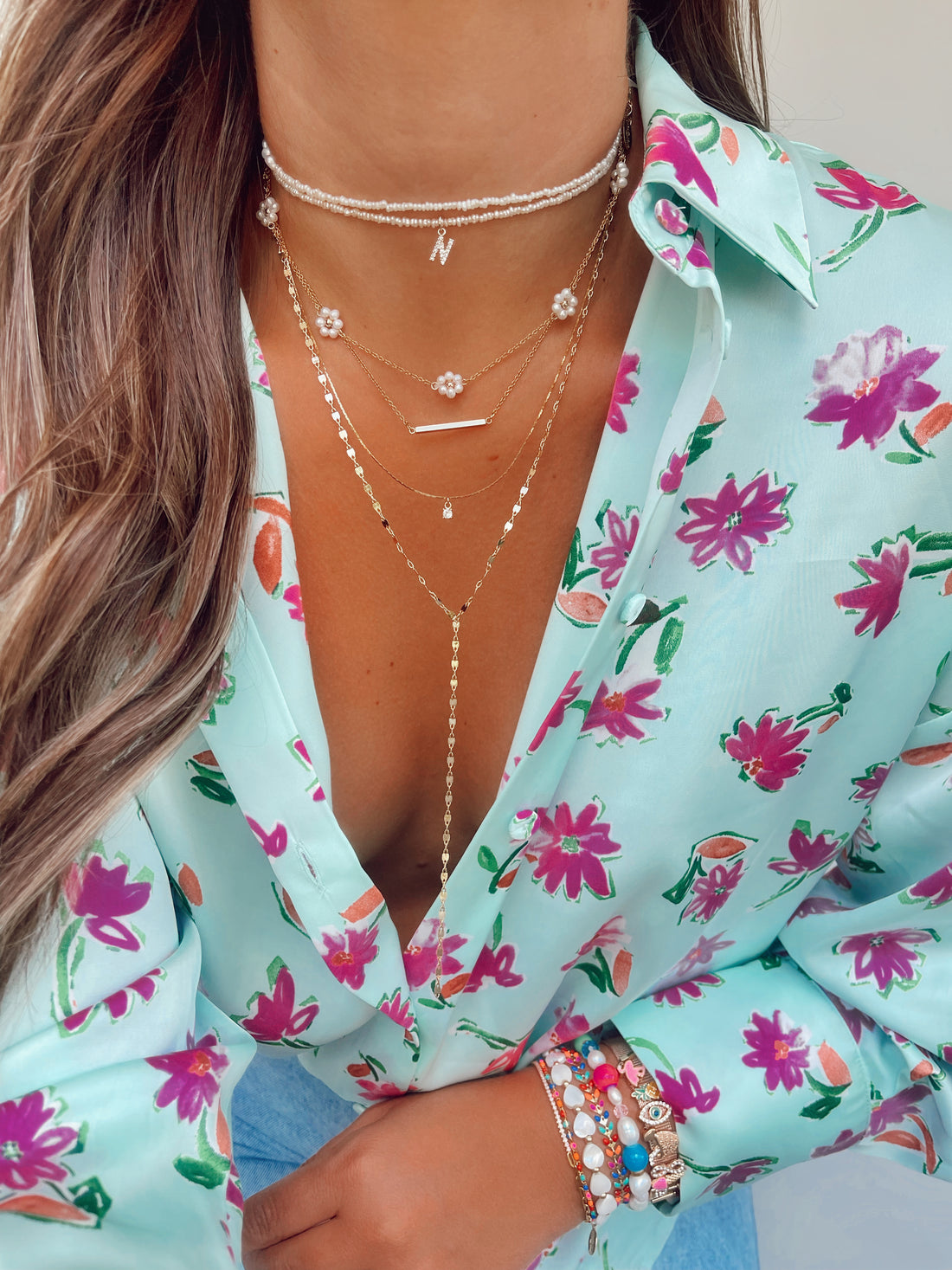 DAISY PEARL LOVE CHOKER