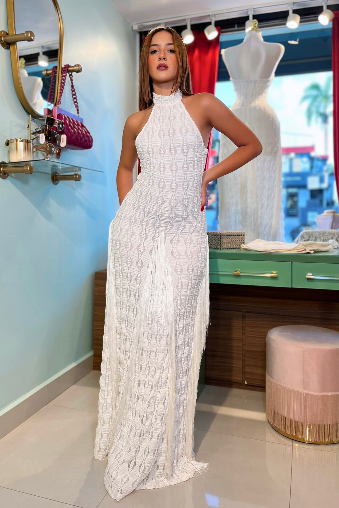 AZALEA MAXI FRINGE DRESS