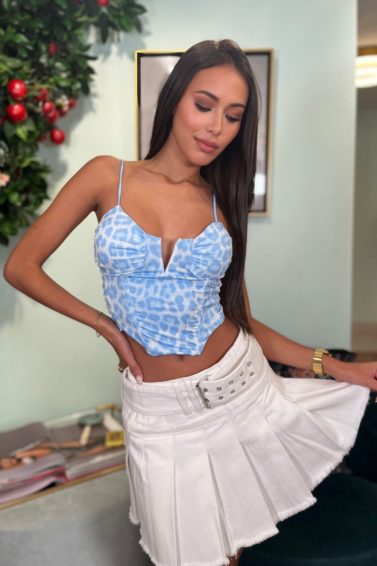 MARCELA ANIMAL PRINT CORSET