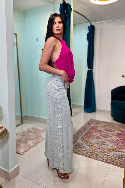 SAYLOR HEART PATCH PANTS