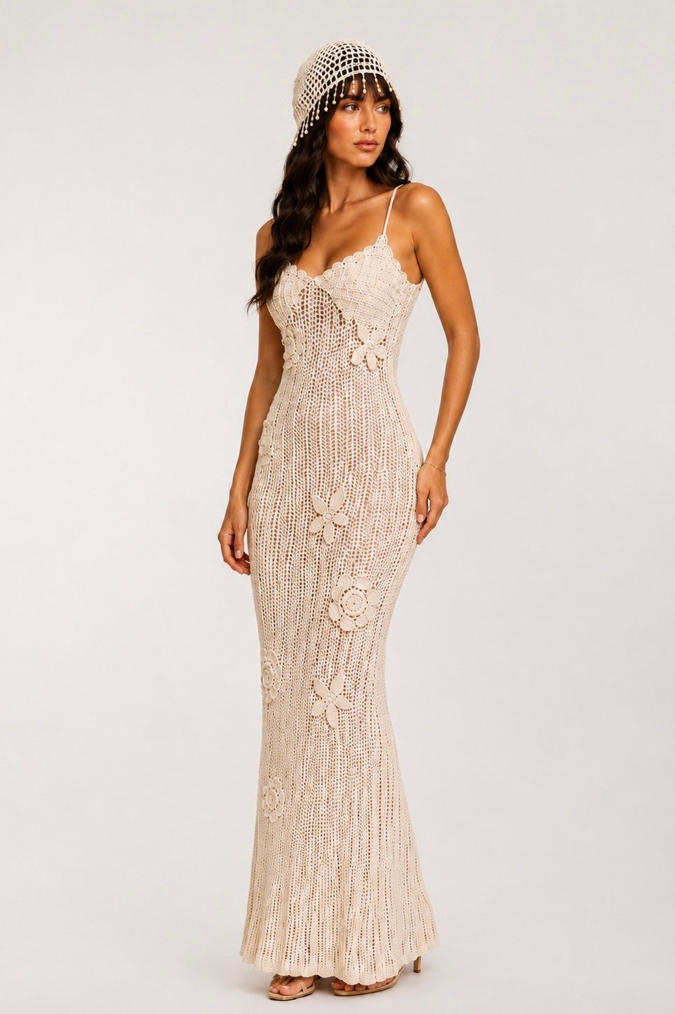 EVORA CROCHET DRESS W/SKULL HAT