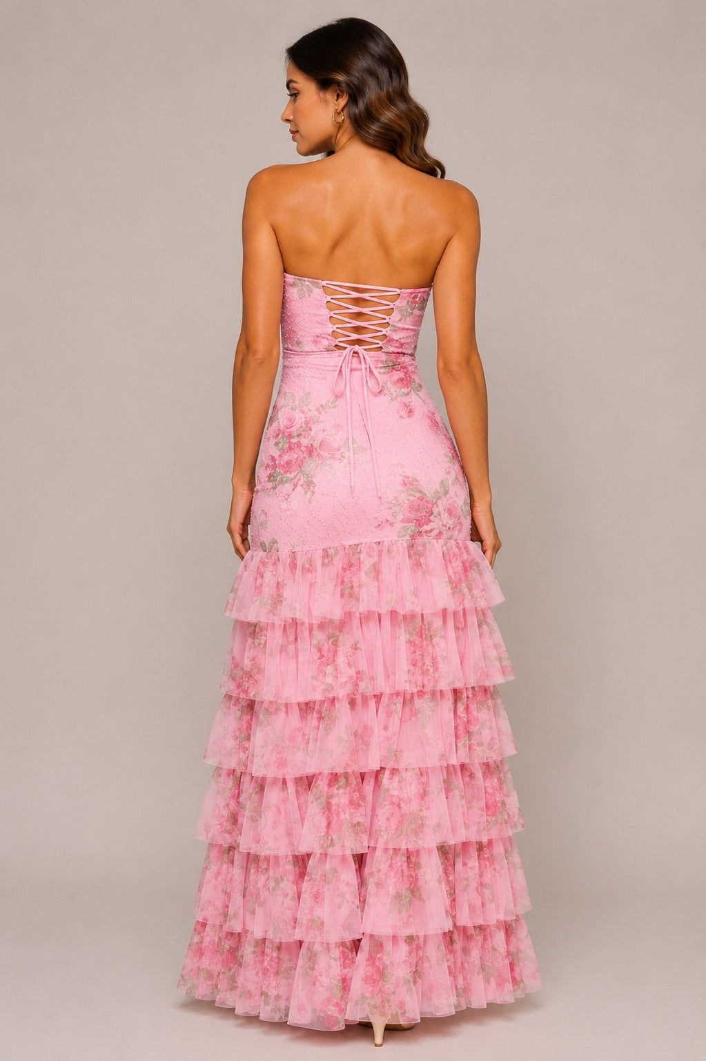 BERENICE FLORAL CHIFFON MAXI DRESS